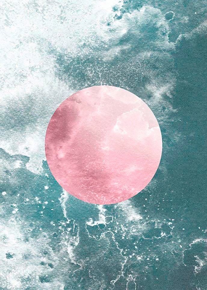 Komar Bild »Solum Aqua«, Abstrakt, (1 St.), Wandbild zur Dekoration - ohne Rahmen