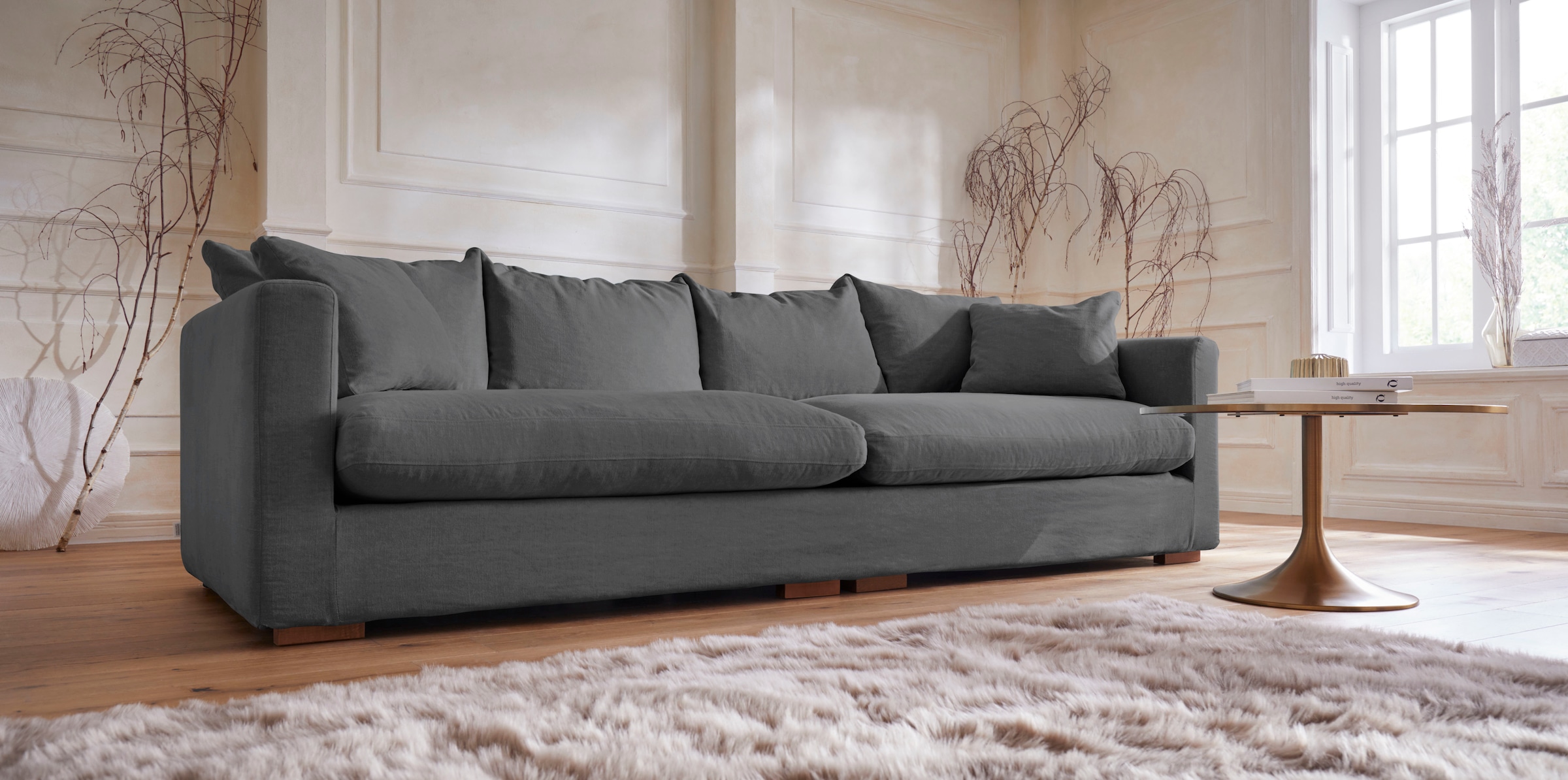 Guido Maria Kretschmer Home&Living Big-Sofa "Pantin", extra weich und kuschelig, Füllung mit Federn und Daunen