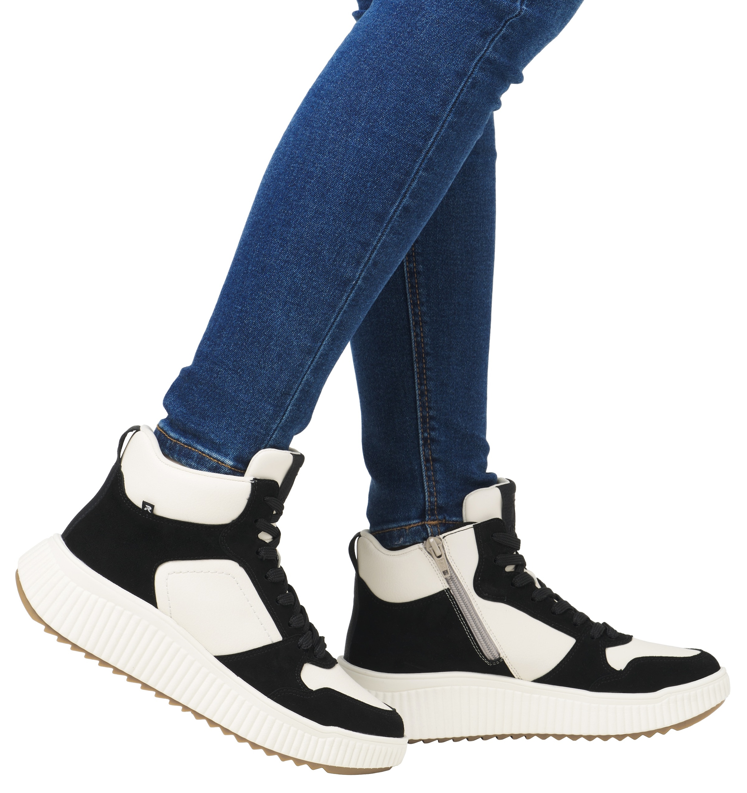 Rieker EVOLUTION Sneaker, Freizeitschuh, High Top Sneaker, Schnürboots, Sch günstig online kaufen