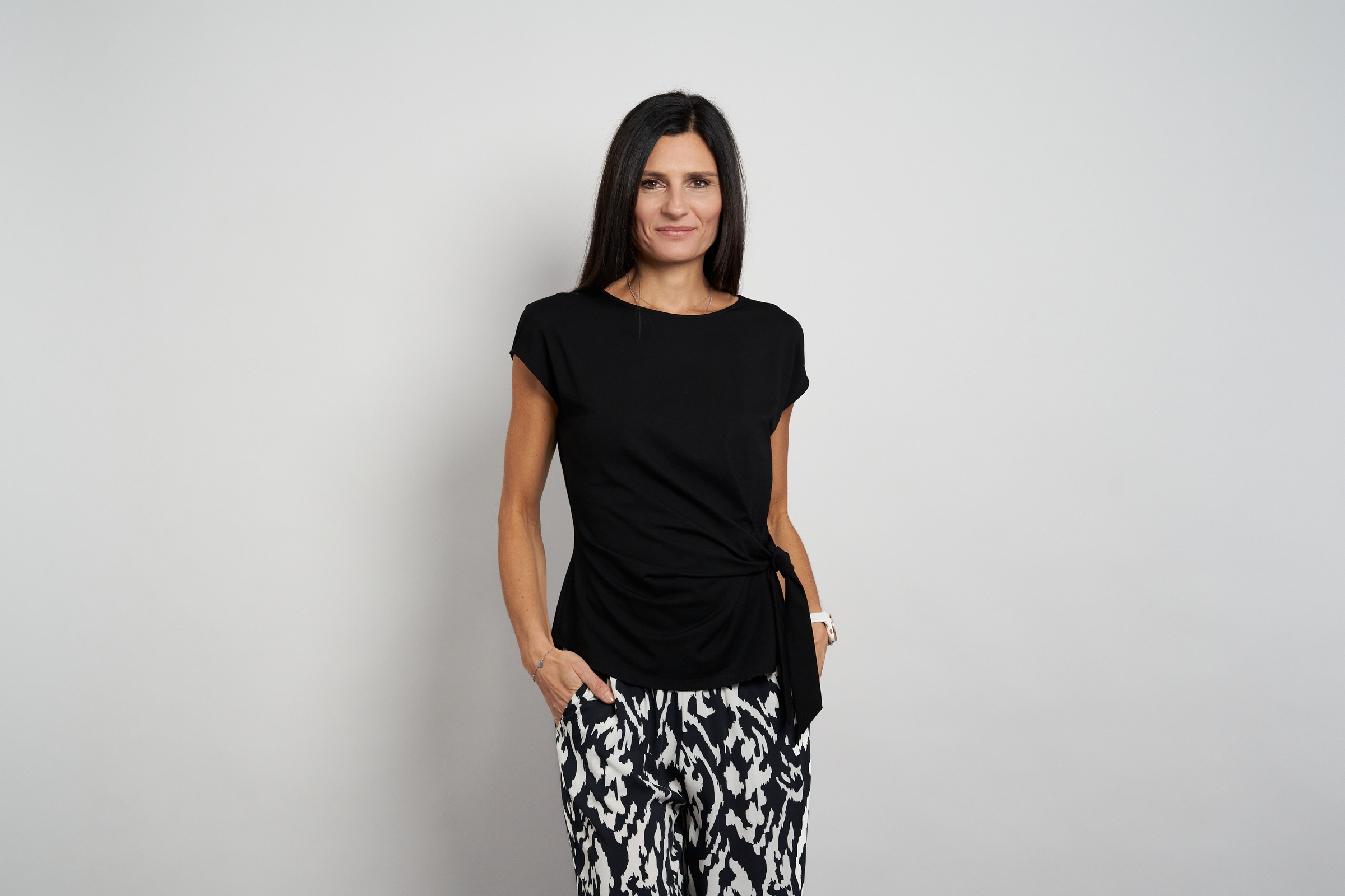 Seidel Moden Kurzarmshirt Rundhals-Shirt mit Knoten-Detail an der Seite - M günstig online kaufen