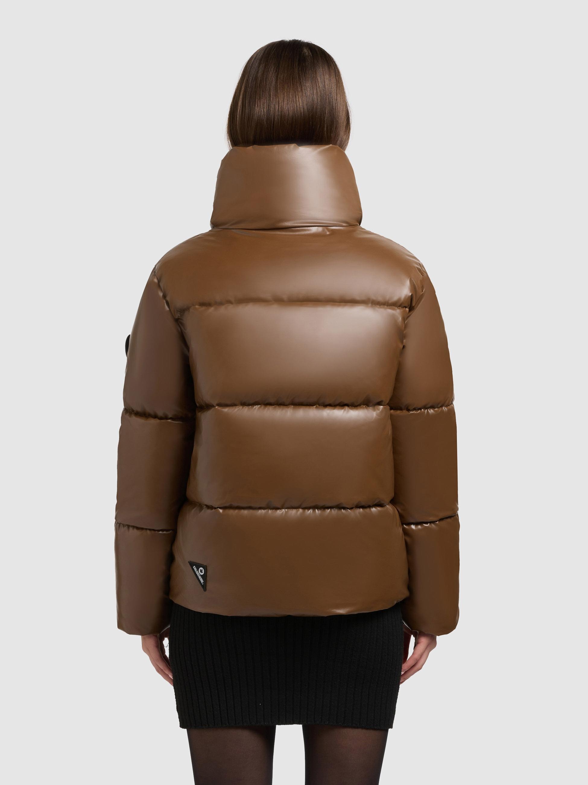 Winterjacke KHUJO "Rinja2 Shiny", Damen, Gr. XL (42), kupfer, Obermaterial: 100% Polyester; Innenfutter: 100% Nylon; Wattierung: 100% Polyester; Beschichtung: 100% Polyurethan, gerade hüftlang, hoch geschlossener Ausschnitt, Ärmel ohne Ärmelschlitz normal 2