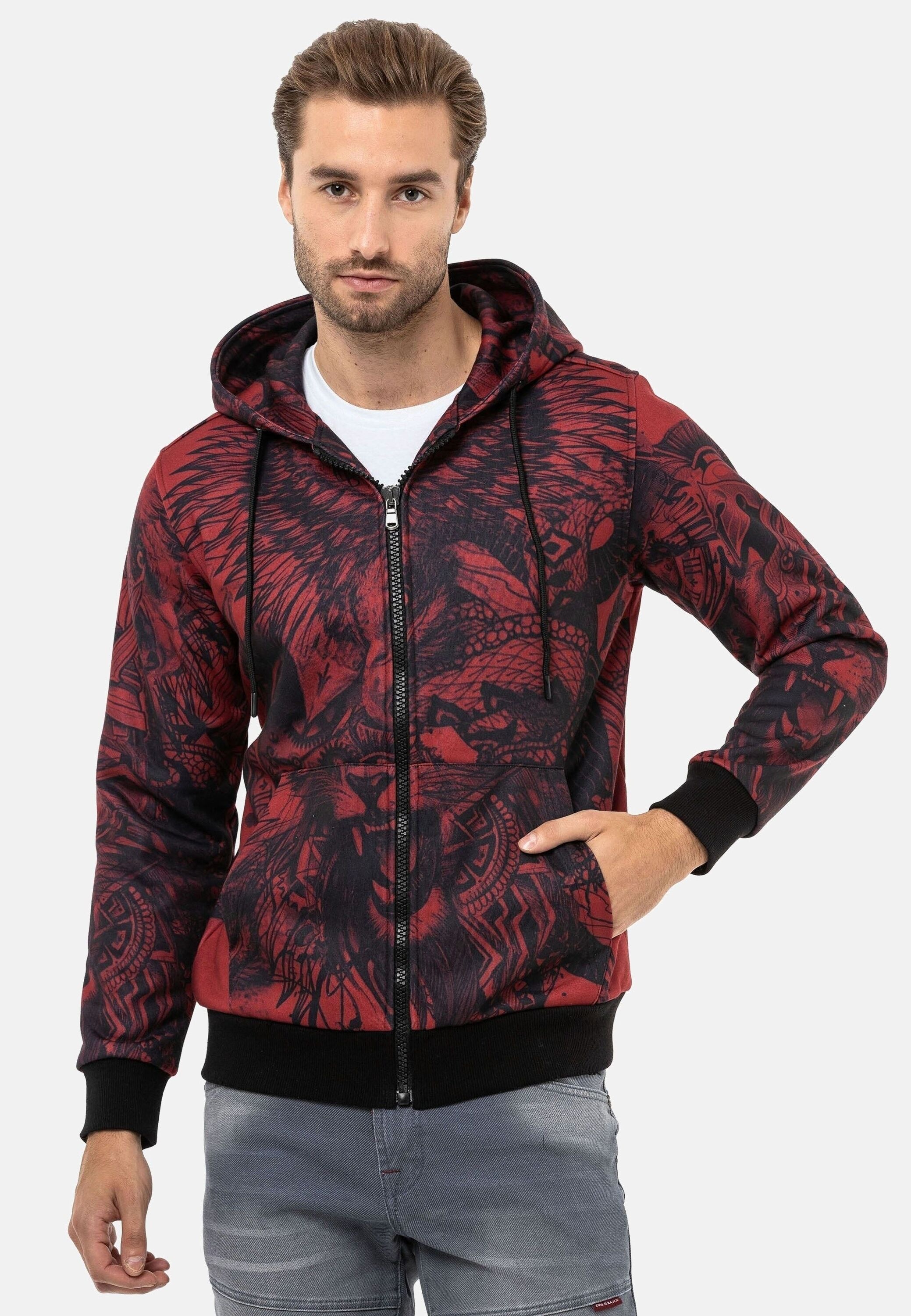 Cipo & Baxx Sweatjacke »Jacken«, mit auffälligem Print, CL559