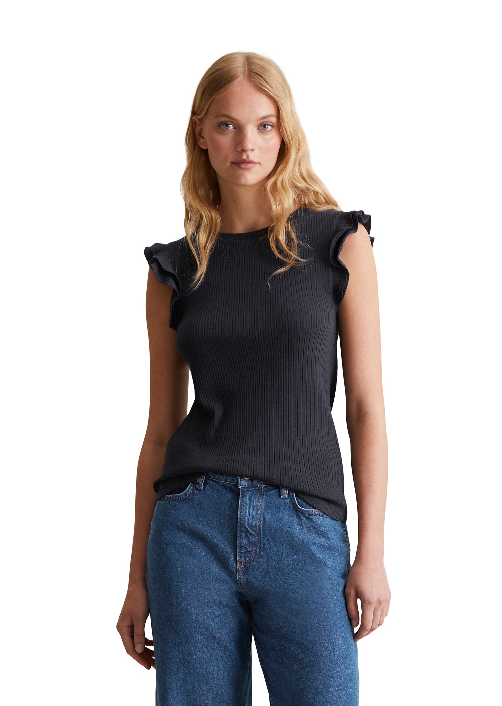 Marc OPolo DENIM T-Shirt "aus modernem Ribbjersey" günstig online kaufen