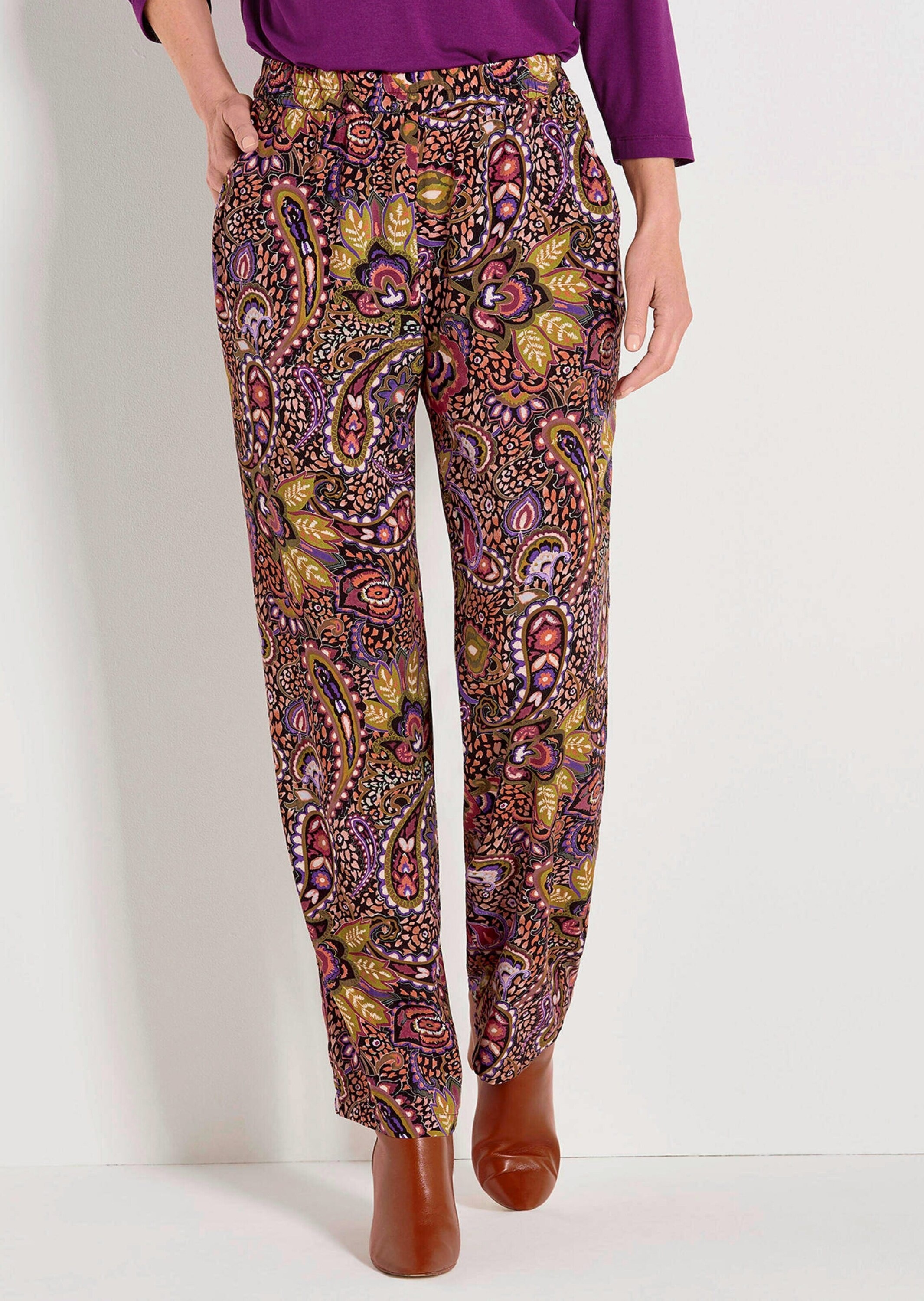 Thumbnail - GOLDNER Stoffhose "Palazzohose VERA aus reiner Viskose"