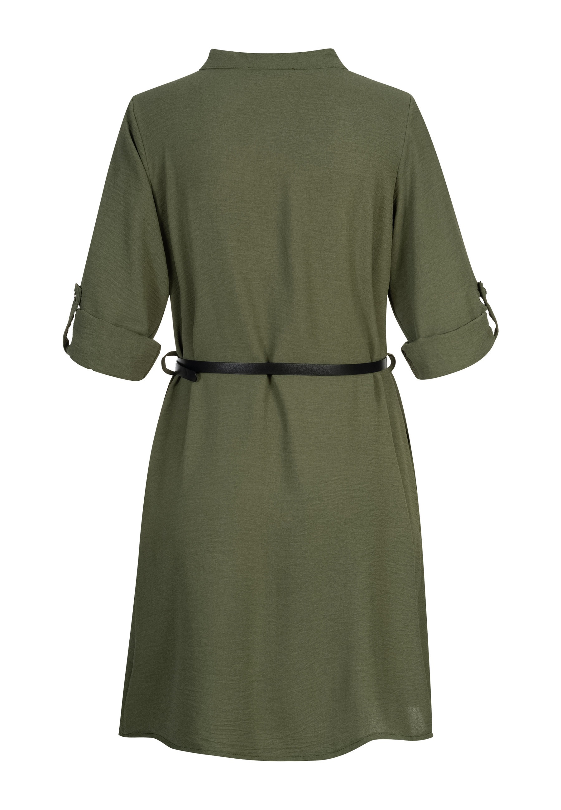 CLOUD 5IVE Shirtkleid »CLOUD 5IVE Musselin Dress with turn-up sleeves and belt« 1 tlg.