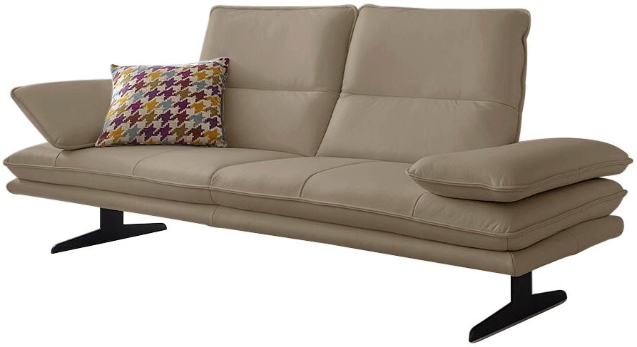 2,5-Sitzer W.SCHILLIG, B:236cm H:94cm T:96cm, braun, Longlife Xtra-Leder Z59: Glattleder mit modischer Prägung. Hautstärke 0, 9 - 1, 1 mm, Sofas,