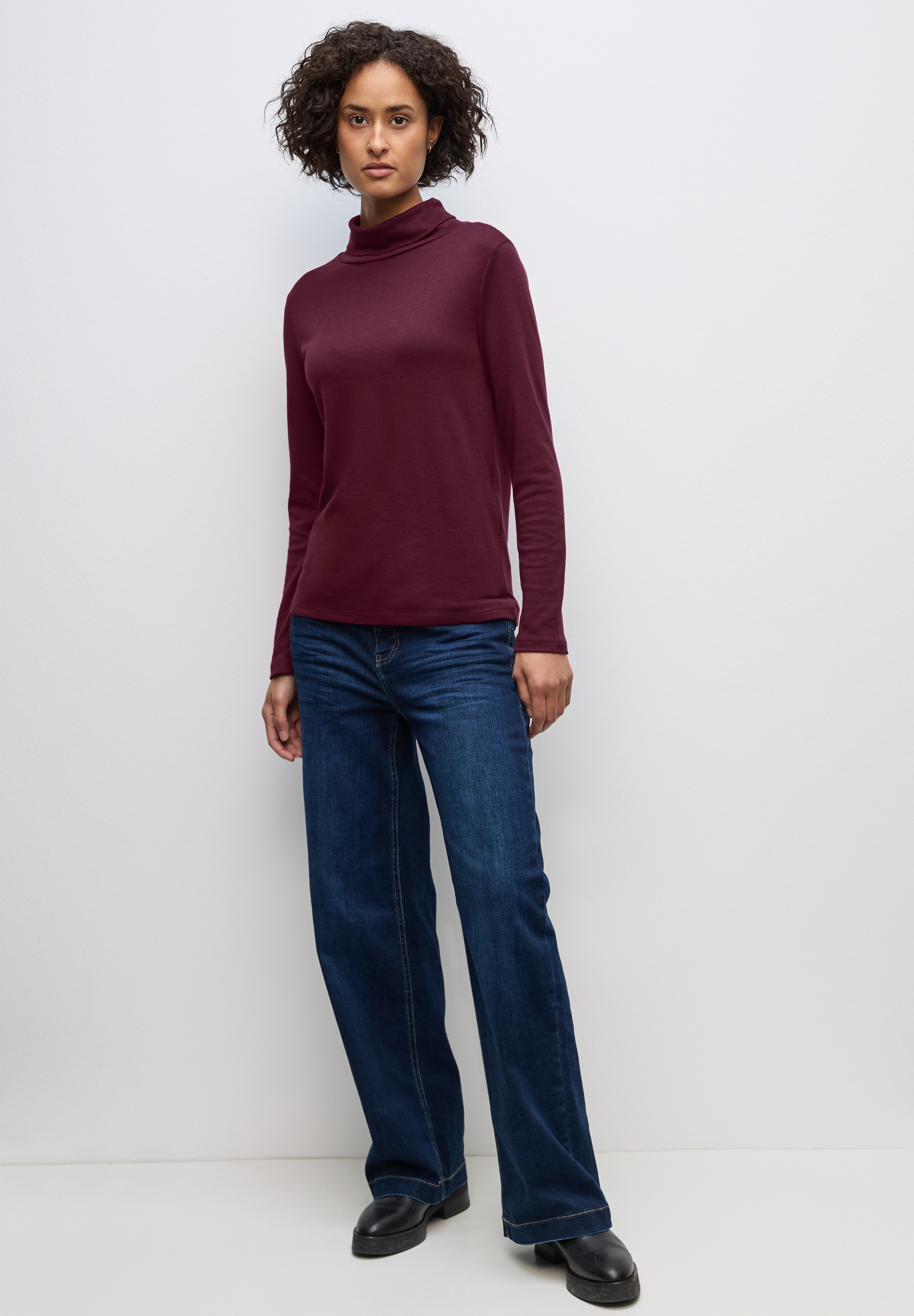 STREET ONE Rollkragenshirt, im soften Baumwoll-Mix