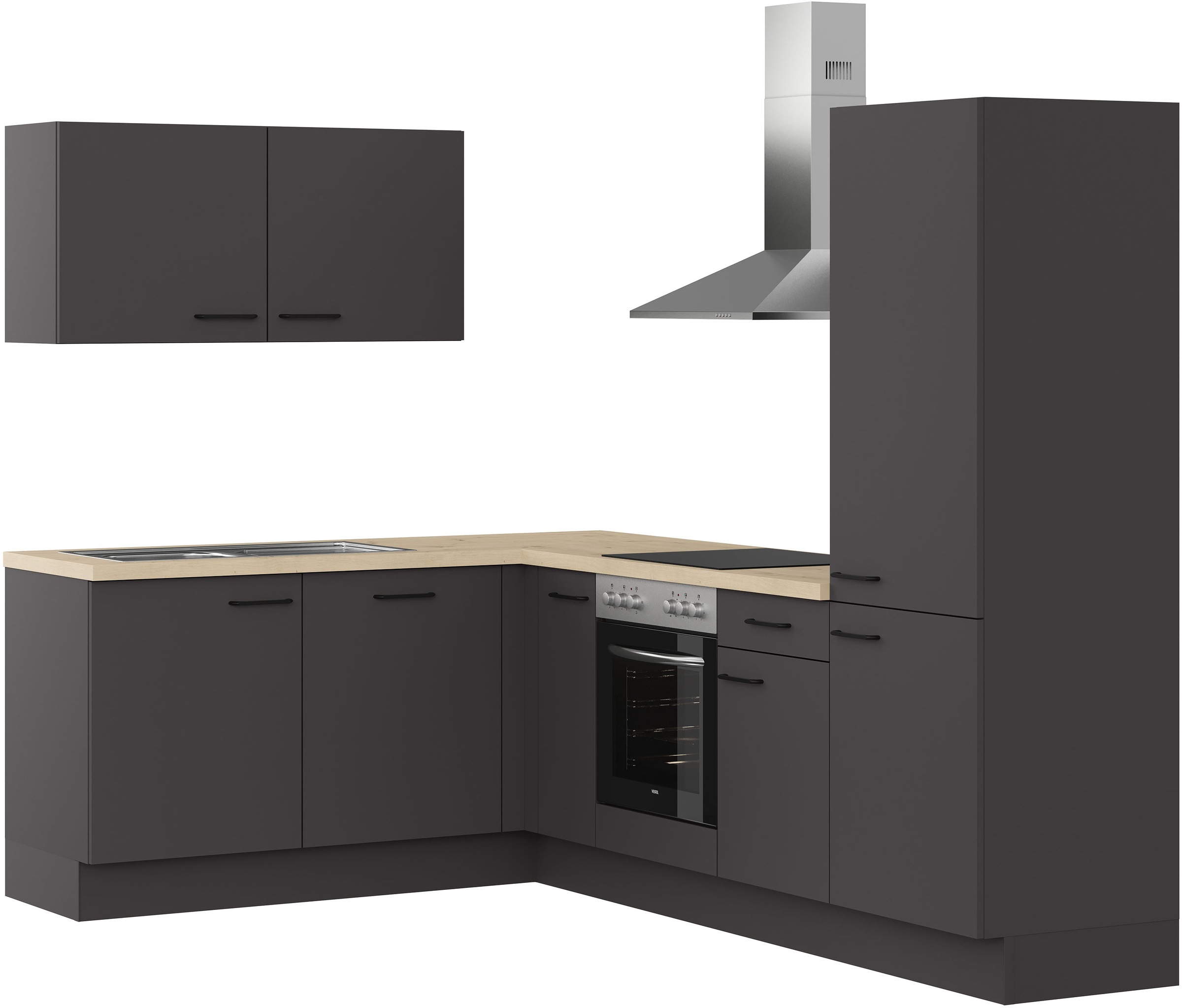 IMPULS KÜCHEN ""Tirana", Ausrichtung wählbar, Schubkästen mit Soft-Close" vormontiert, wahlweise mit E-Geräten, mit Vollauszug, Breite 265/185cm