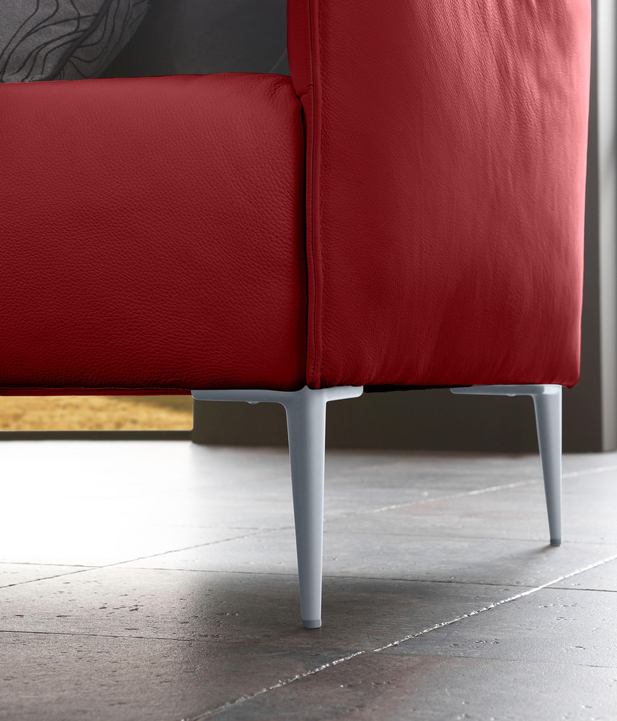 W.SCHILLIG 3-Sitzer »sally«, mit Metallfüßen in Silber matt, Breite 224 cm
