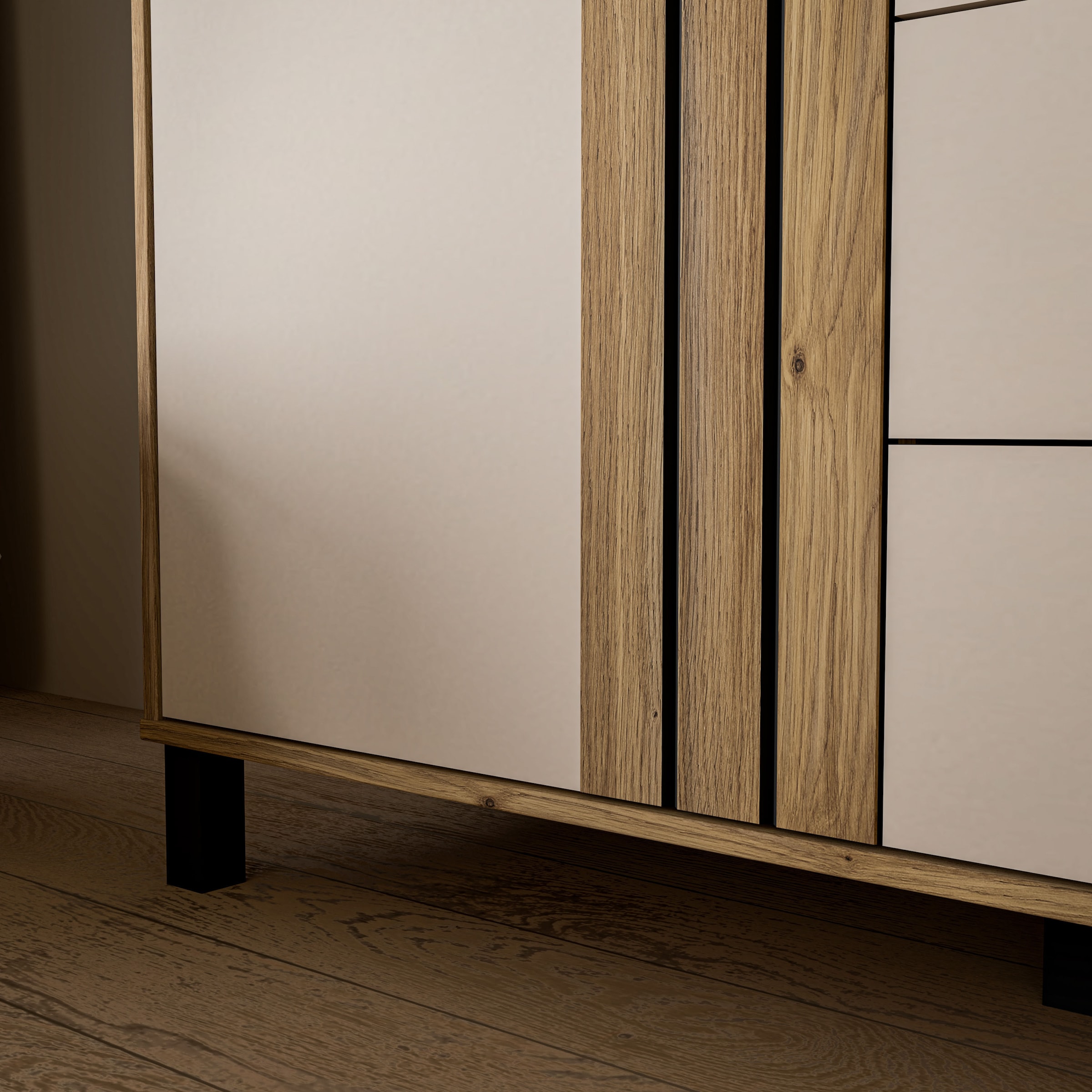 FORTE Sideboard »Killarney«, Sideboard, Stauraum, Soft Close, Metallgriffe