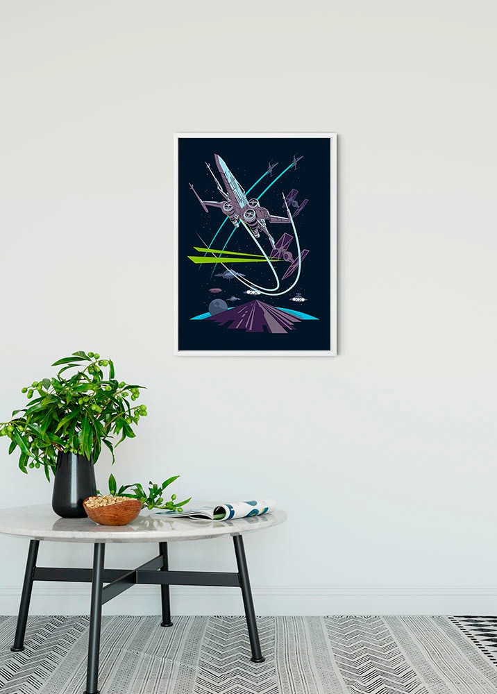 Komar Bild »Star Wars Classic Vector X-Wing«, Star Wars, (1 St.), Wandbild zur Dekoration im Kinderzimmer - ohne Rahmen