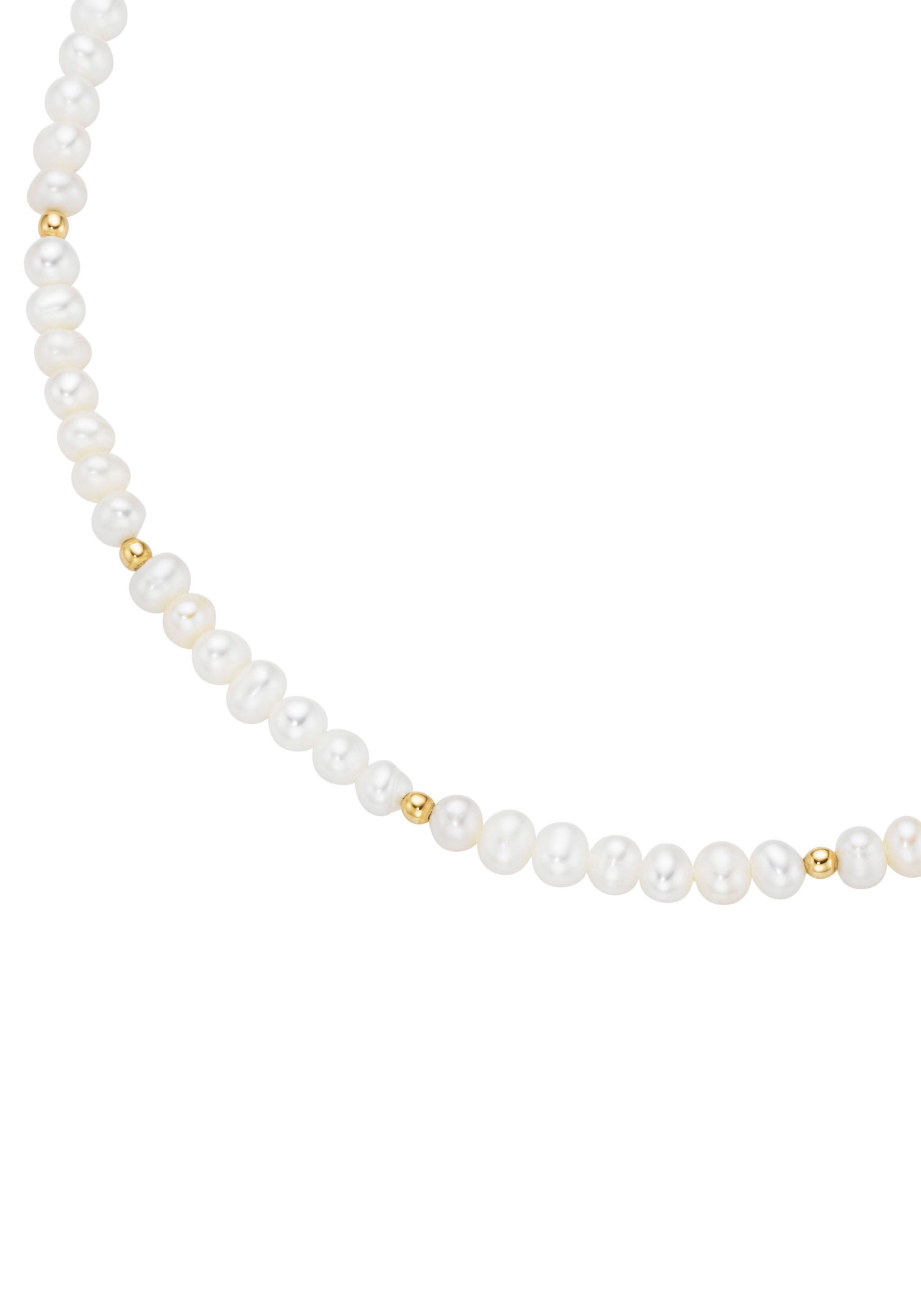 Firetti Collier »Schmuck Geschenk Gold 375 Halsschmuck Halskette Goldkette Kugeln«, mit Süßwasserzuchtperle