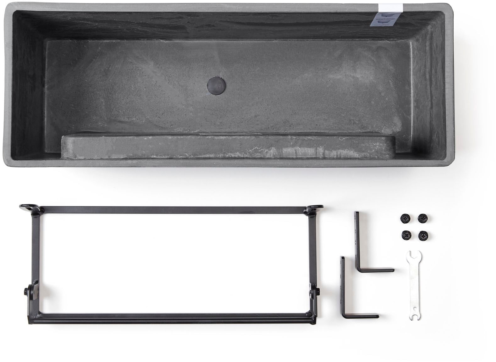 ECOPOTS Blumentopf »HANGING BRUGES Grey« BxTxH: 20x20x21 cm