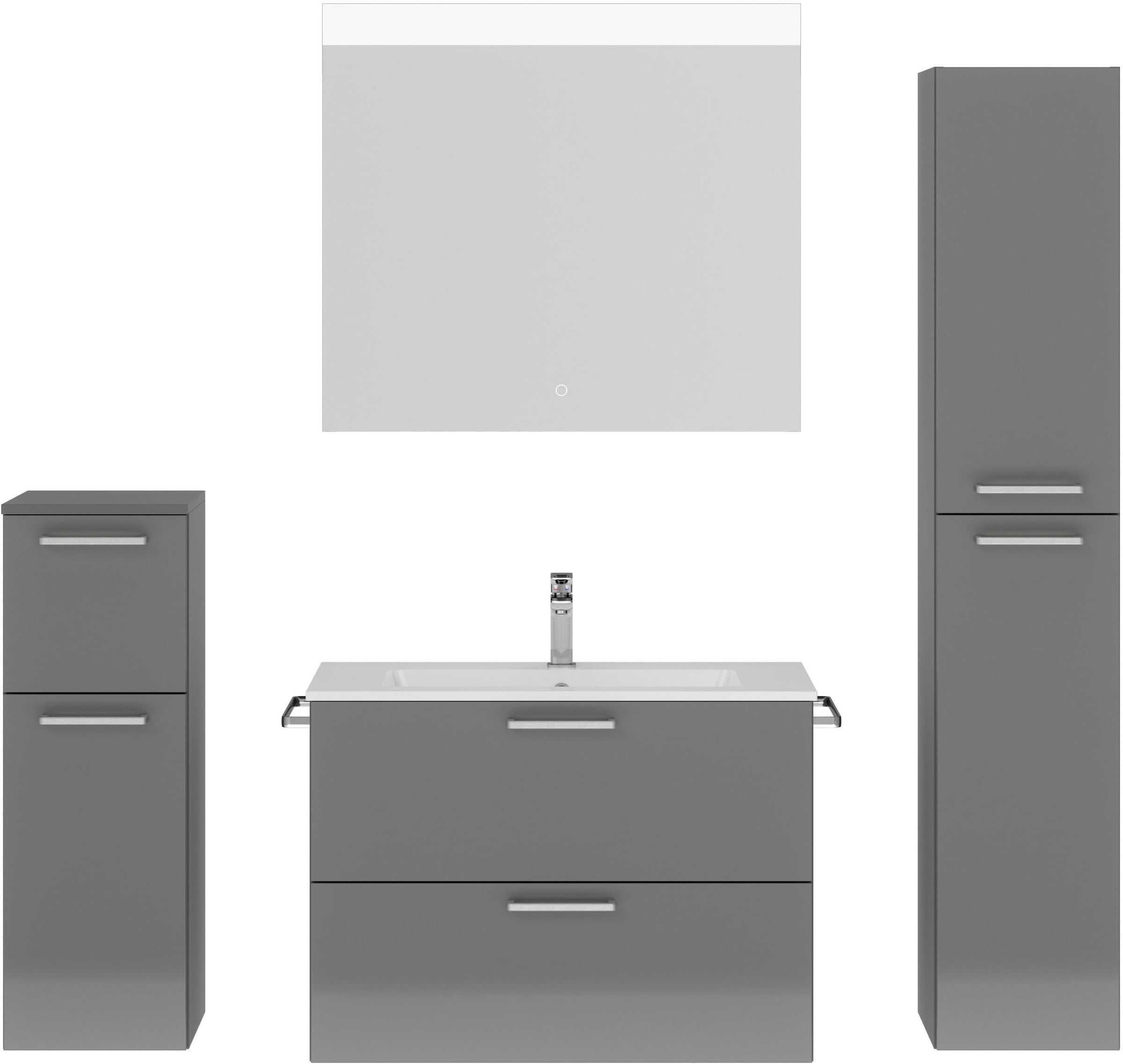 nobilia Badmöbel-Set "Tolvina" vormontiert, mit Soft-Close, 4 Stk. tlg. günstig online kaufen