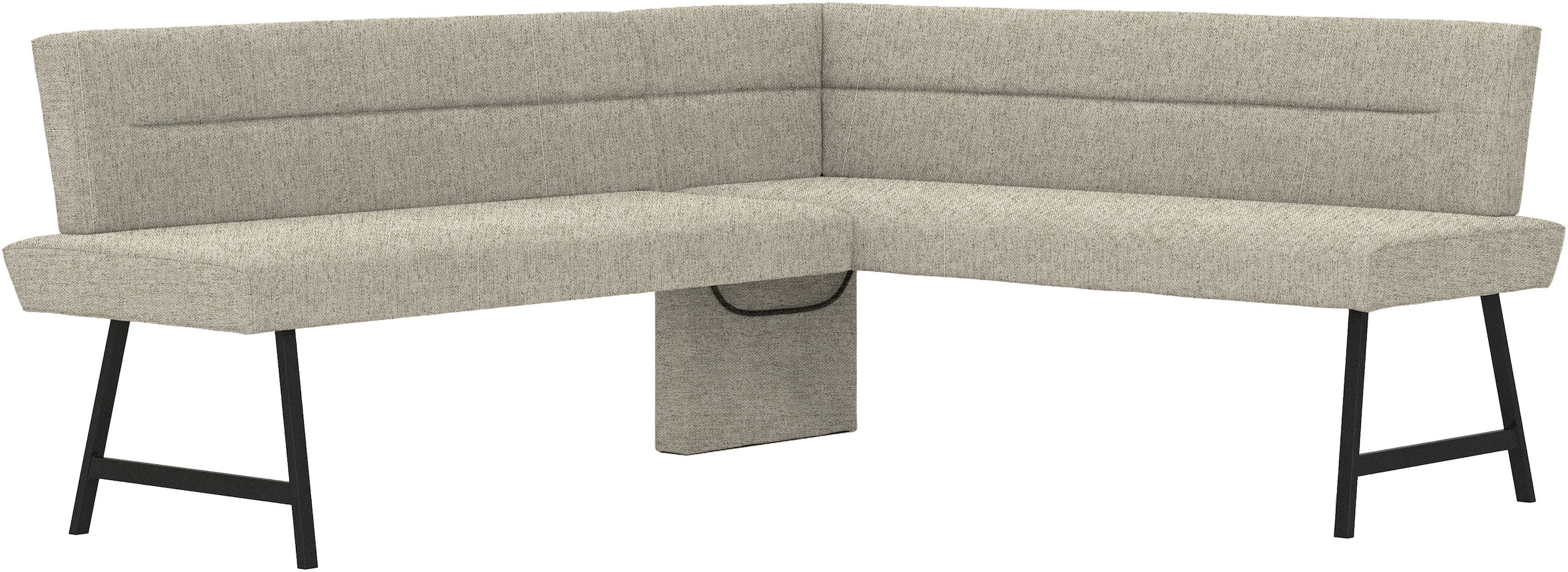 Eckbank OTTO HOME, B:211cm H:84cm, braun, 100% PES, Esszimmer, Sitzbänke, "Sava", mit Wellenfederung im Sitz