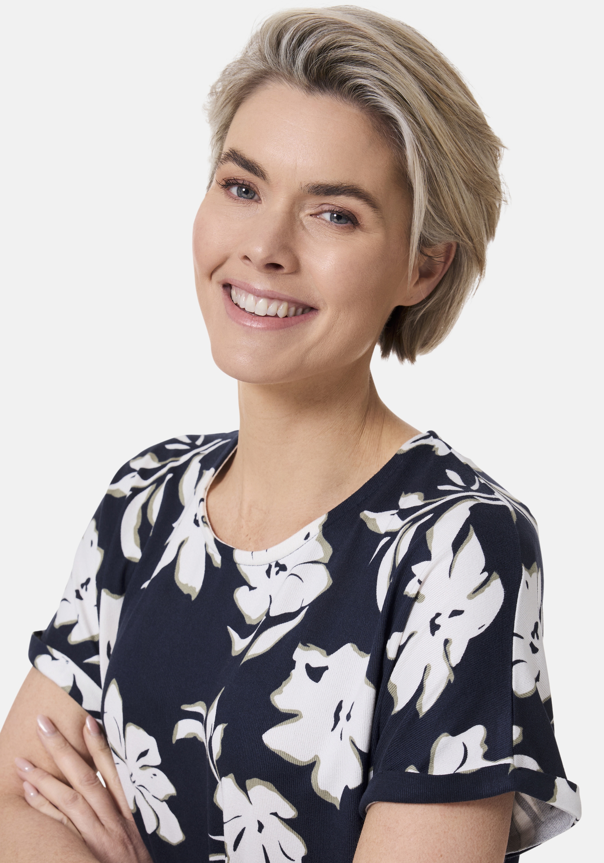 STOOKER WOMEN Kurzarmshirt »CLEA Print T-Shirt«, Regular Fit T-Shirt Spitzen- Shirt für Damen