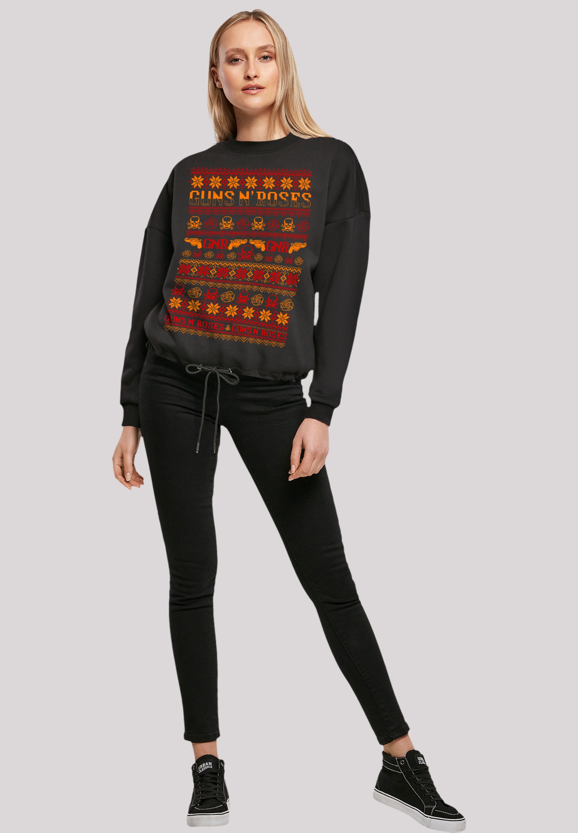 F4NT4STIC Sweatshirt »Guns n' Roses Weihnachten Christmas«, Musik,Band,Logo
