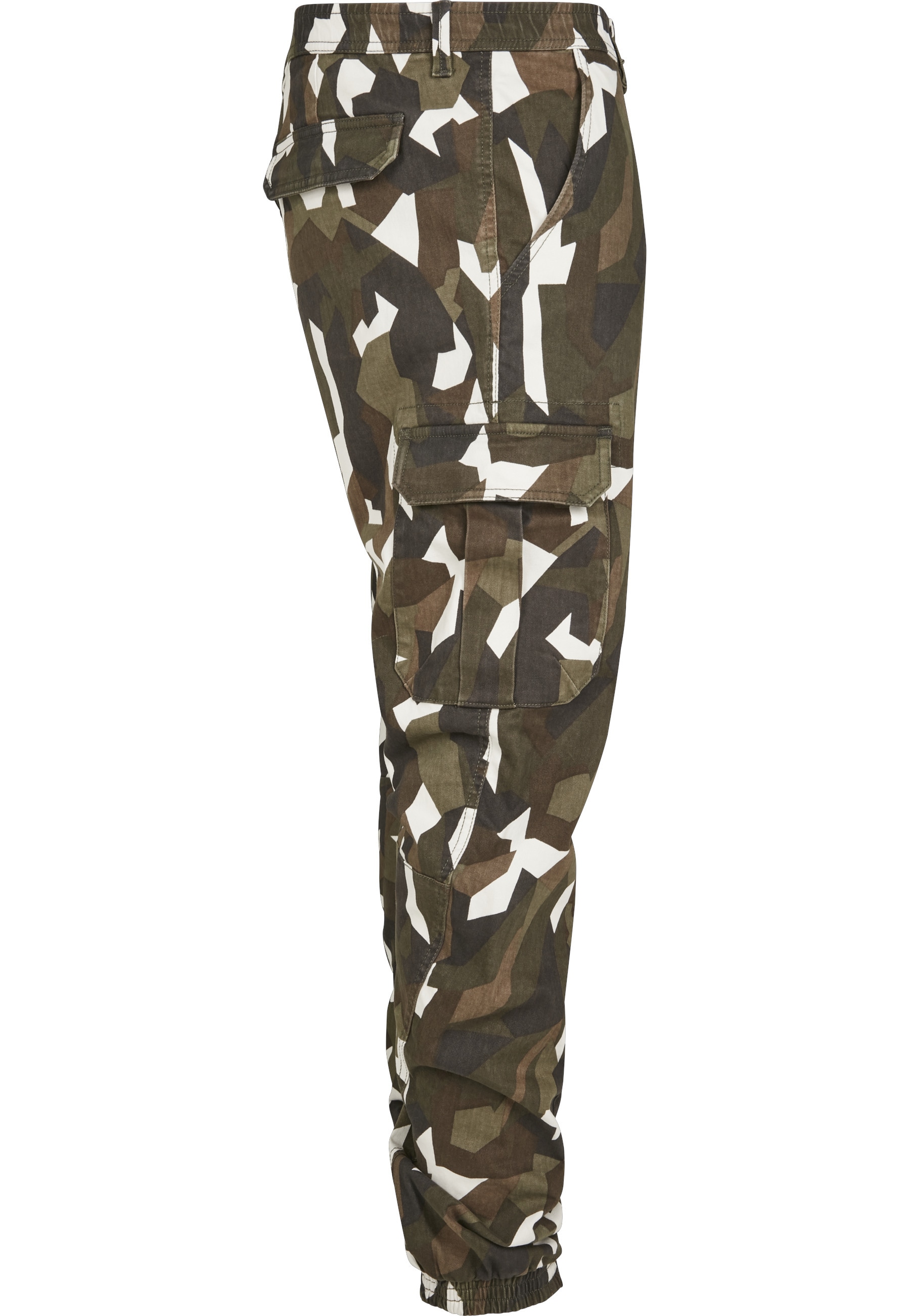 URBAN CLASSICS Cargohose »Urban Classics Herren Geometric Camo Stretch Twill Cargo Pants«