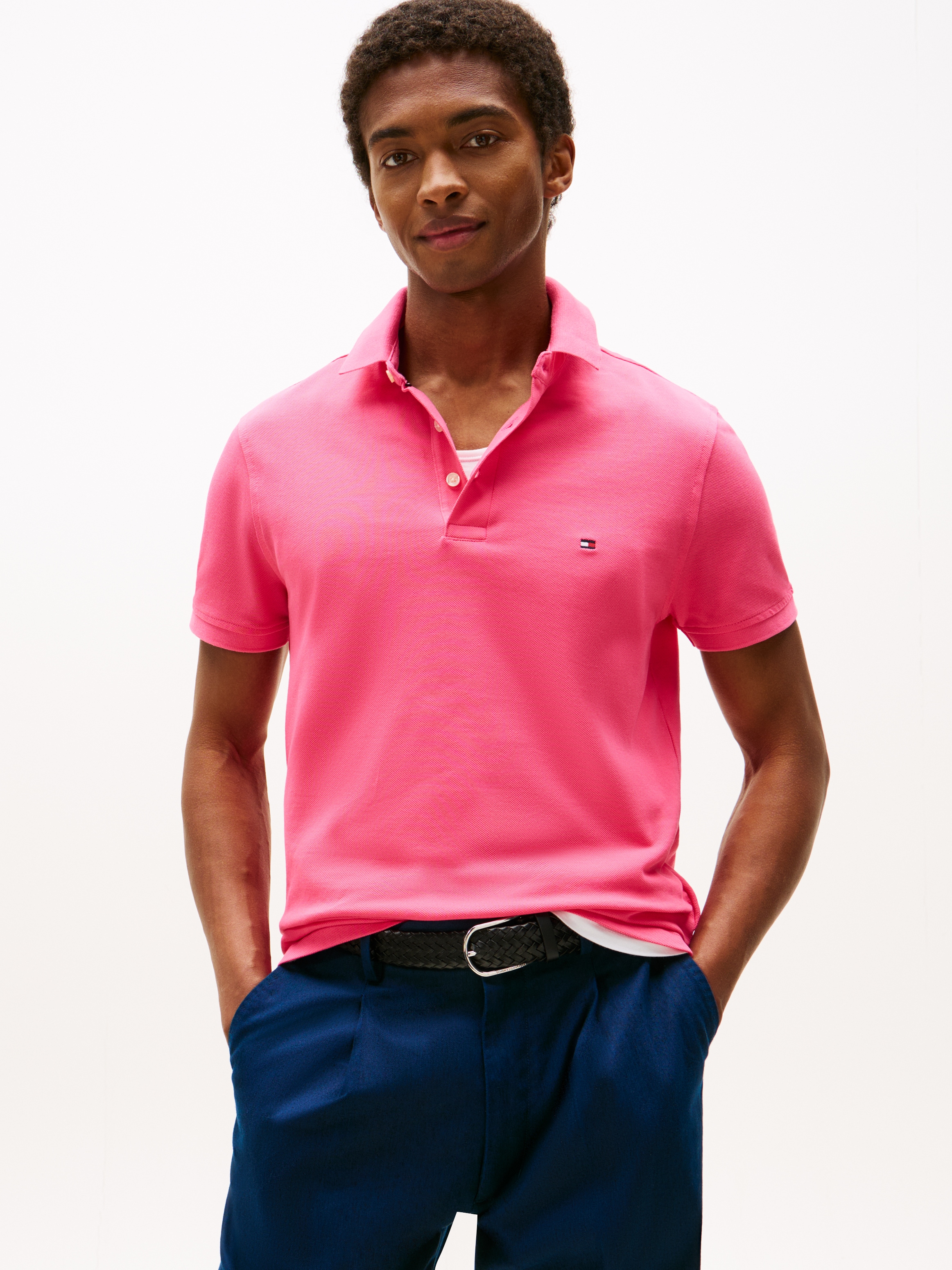 Tommy Hilfiger Poloshirt "1985 SLIM POLO", Markenstickerei, aus Baumwoll-Pi günstig online kaufen