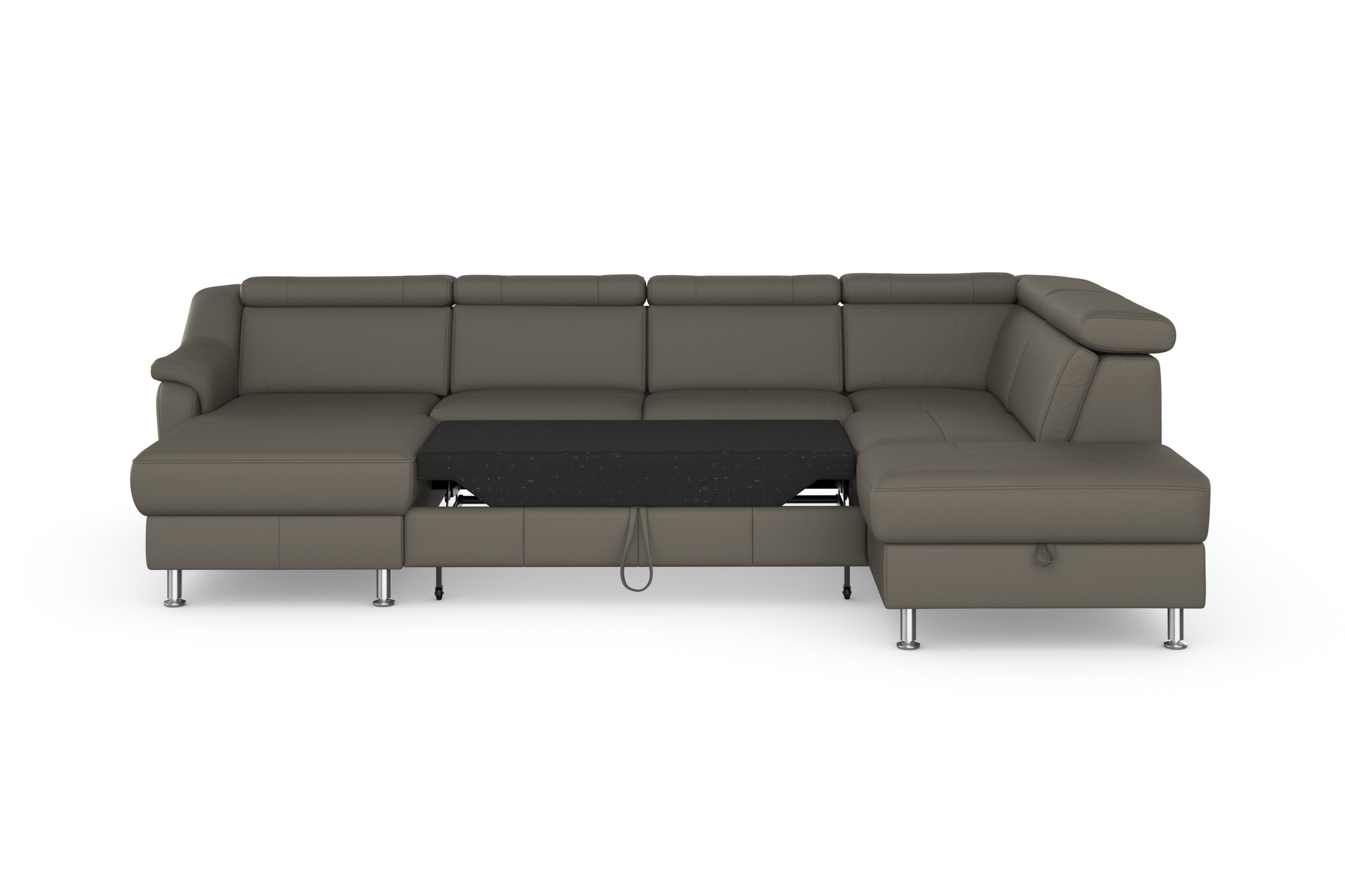 sit&more Wohnlandschaft »Freetown U-Form«, Kopfteilverstellung und Federkern, wahlweise mit Bettfunktion