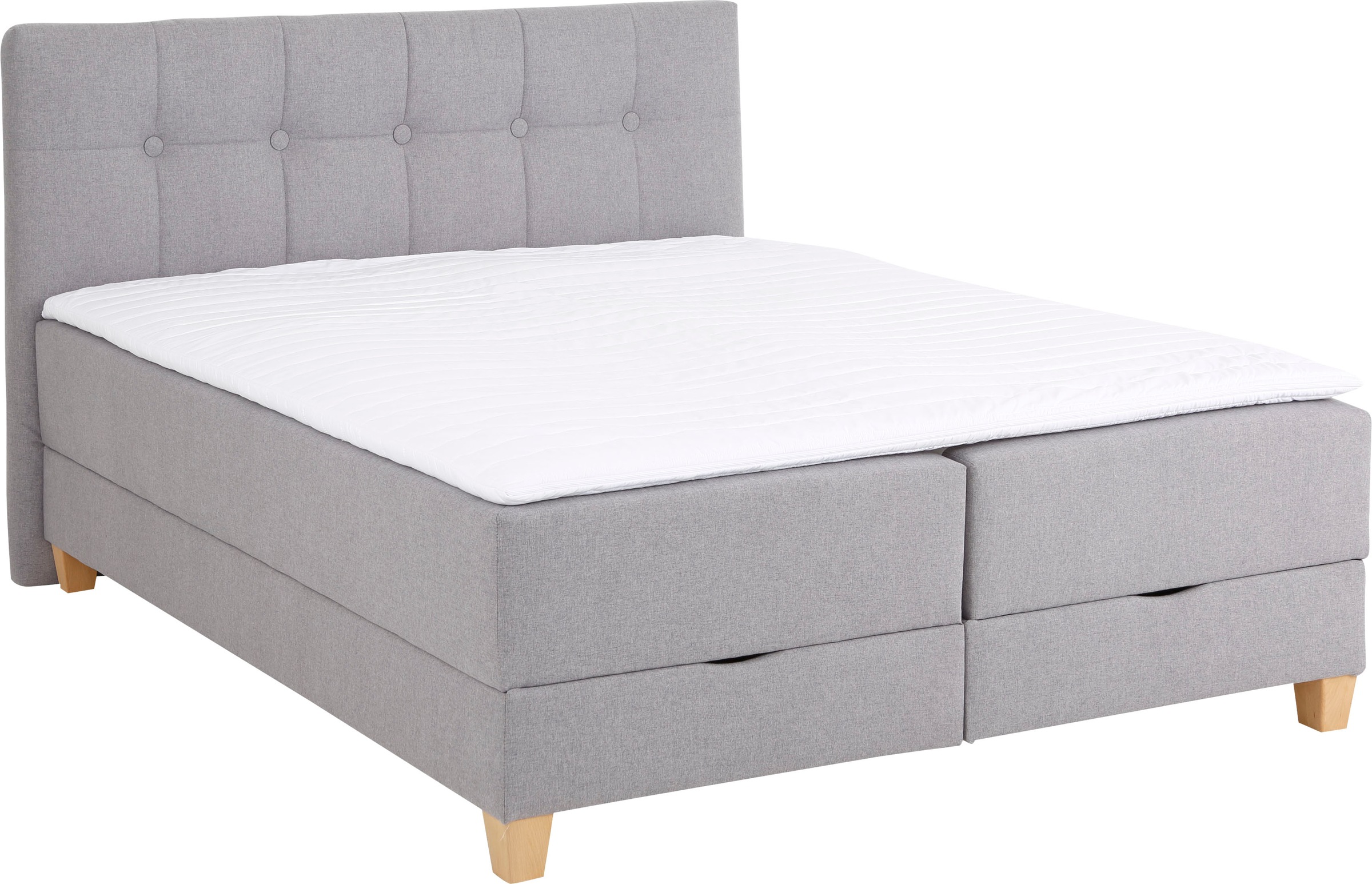 Home affaire Boxbett »Lonrai«, in H2,H3 & H4 und XXL - Überlänge 220cm wählbar, inkl. Topper