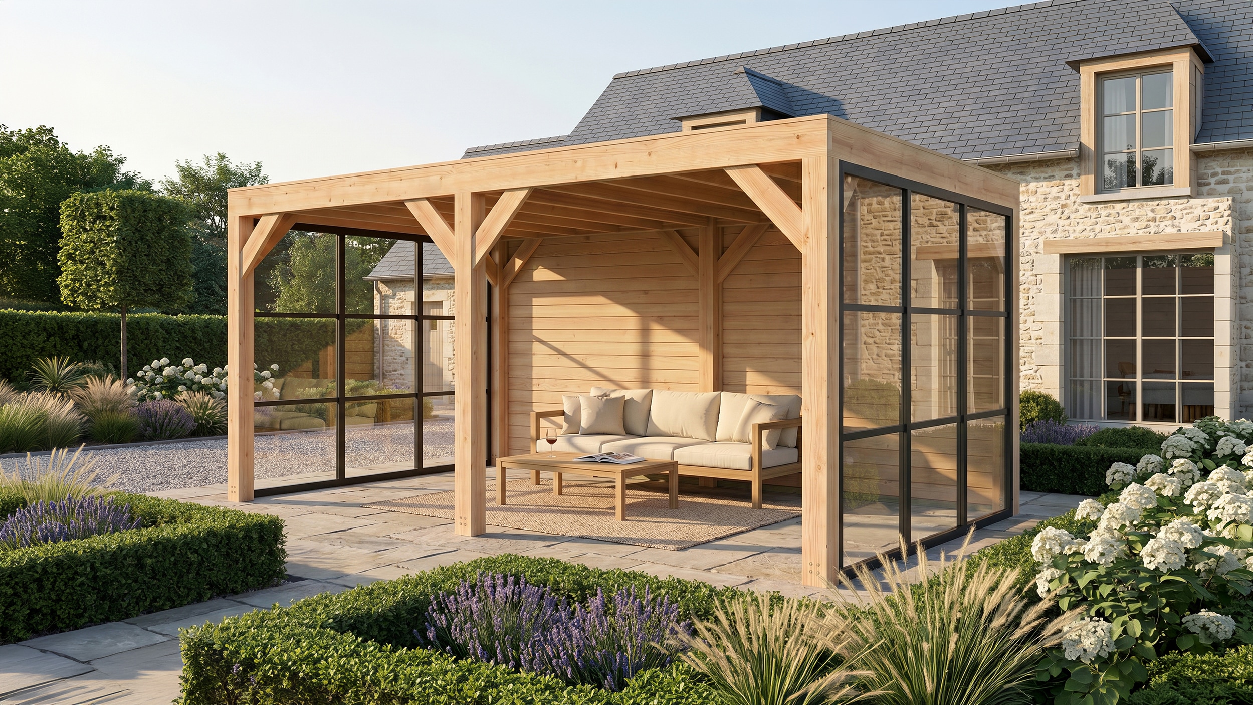 weka Holzpavillon "Lumley Lauben-Set Gr. 3.1" BxTxH: 307x499x245 cm
