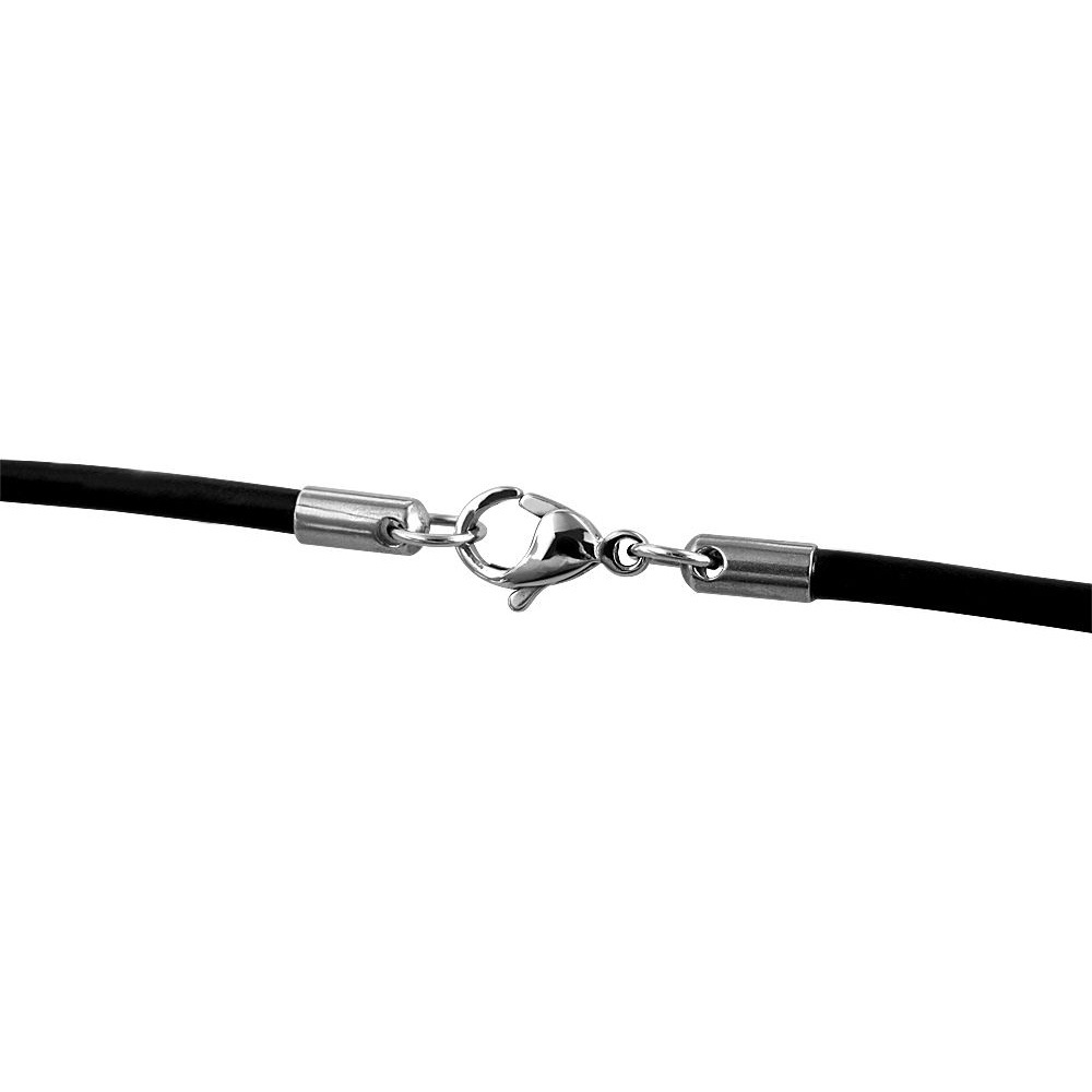 Adelia´s Kette ohne Anhänger »Damen Halskette aus Kautschuk mit Zirkonia 50 cm« Geschenkidee: zeitlos und vielseitig