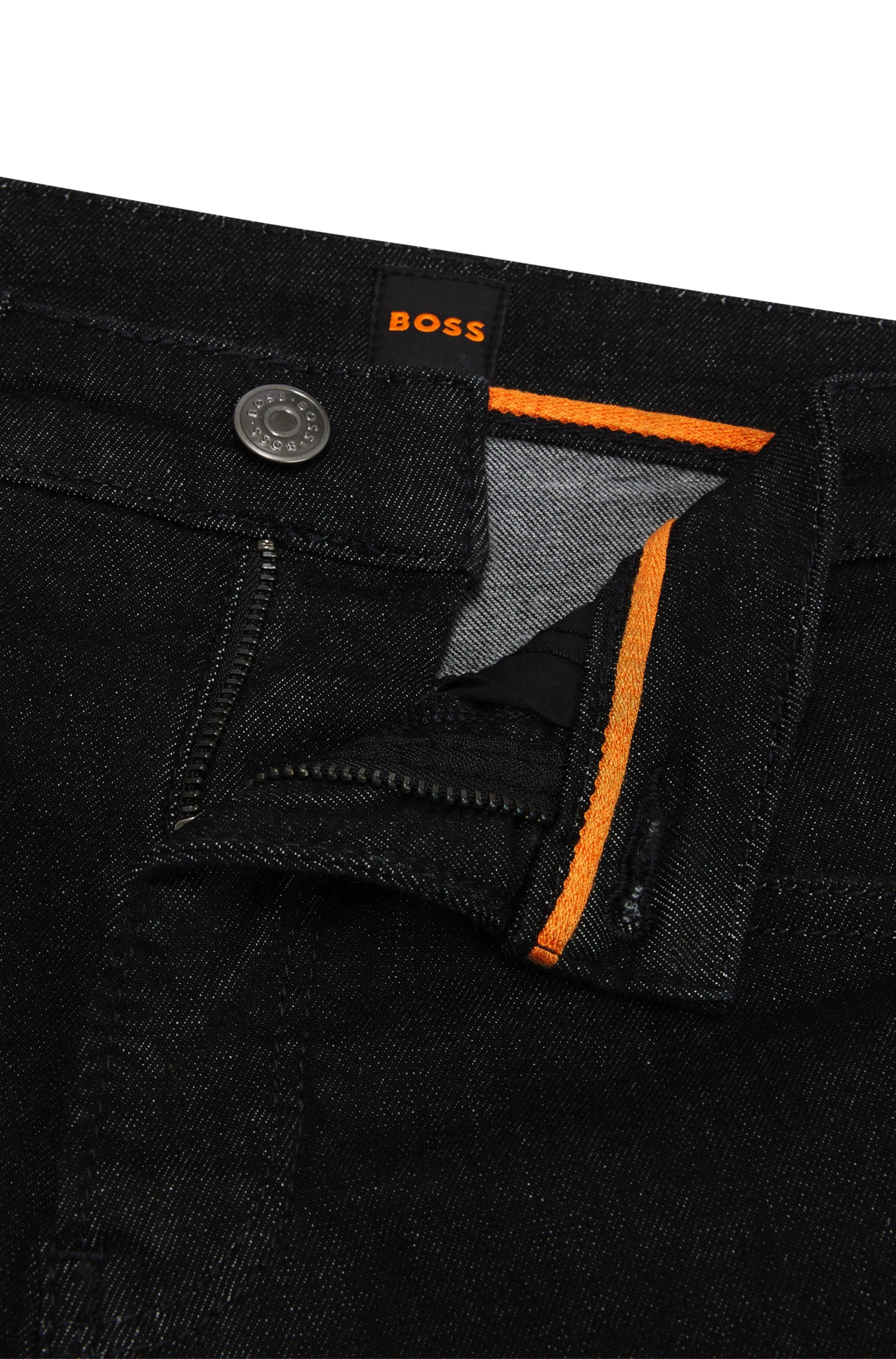 BOSS ORANGE Slim-fit-Jeans »Maye High Rise Slim Premium Damenmode«, mit BOSS Leder-Badge