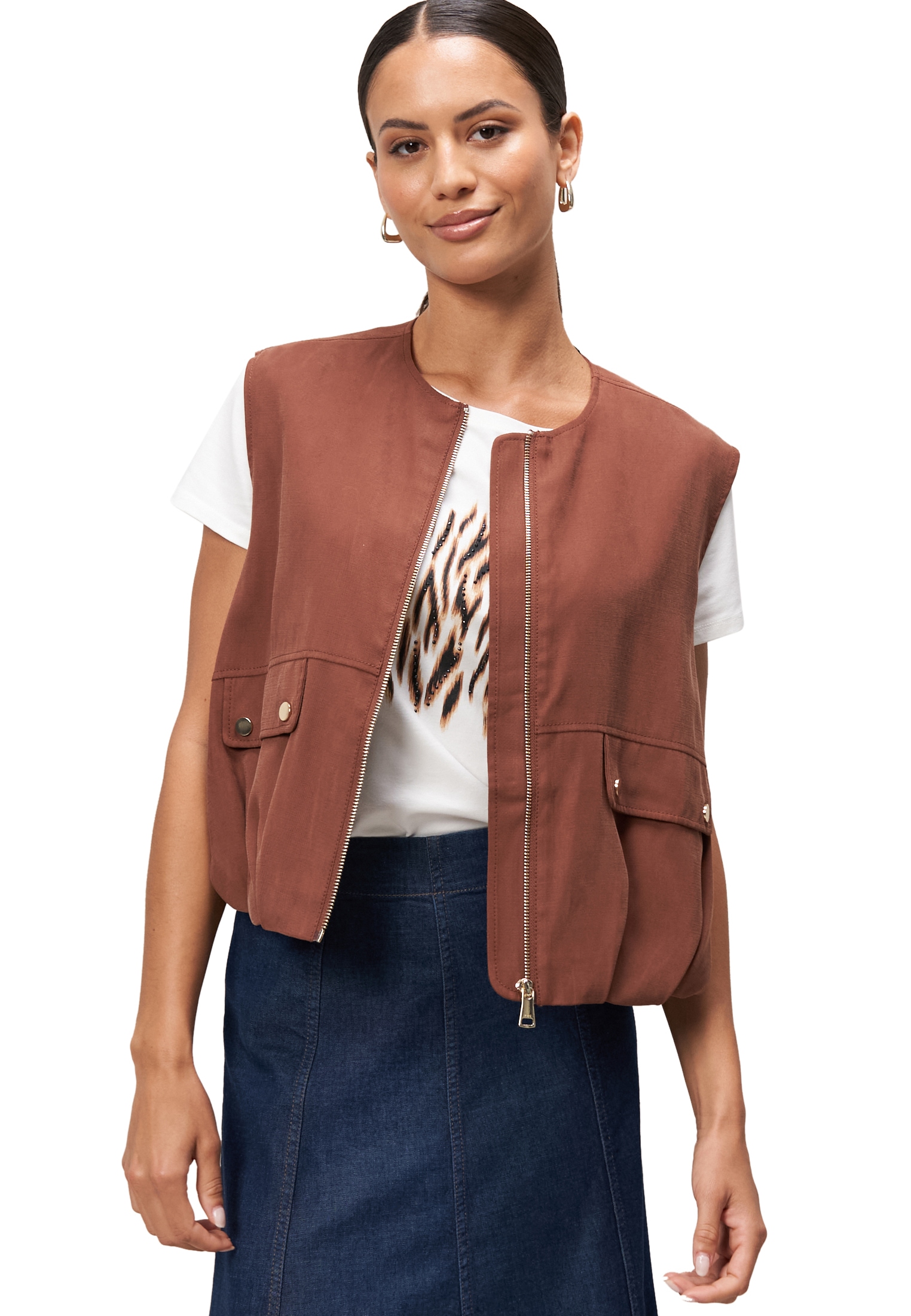 Zero Jackenblazer "zero Cargo-Weste mit Reißverschluss", weiteres Detail günstig online kaufen
