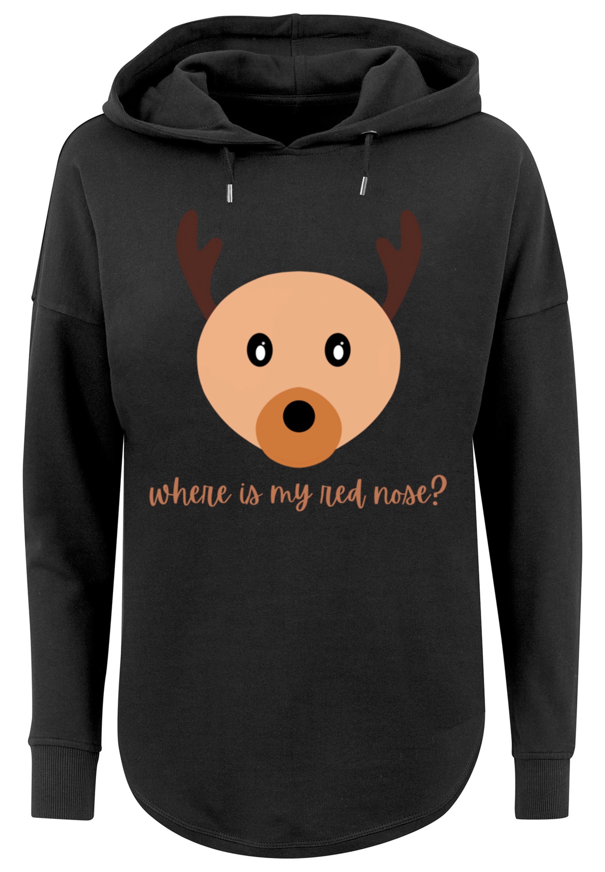 F4NT4STIC Kapuzenpullover »Red Nose Weihnachten«, Print