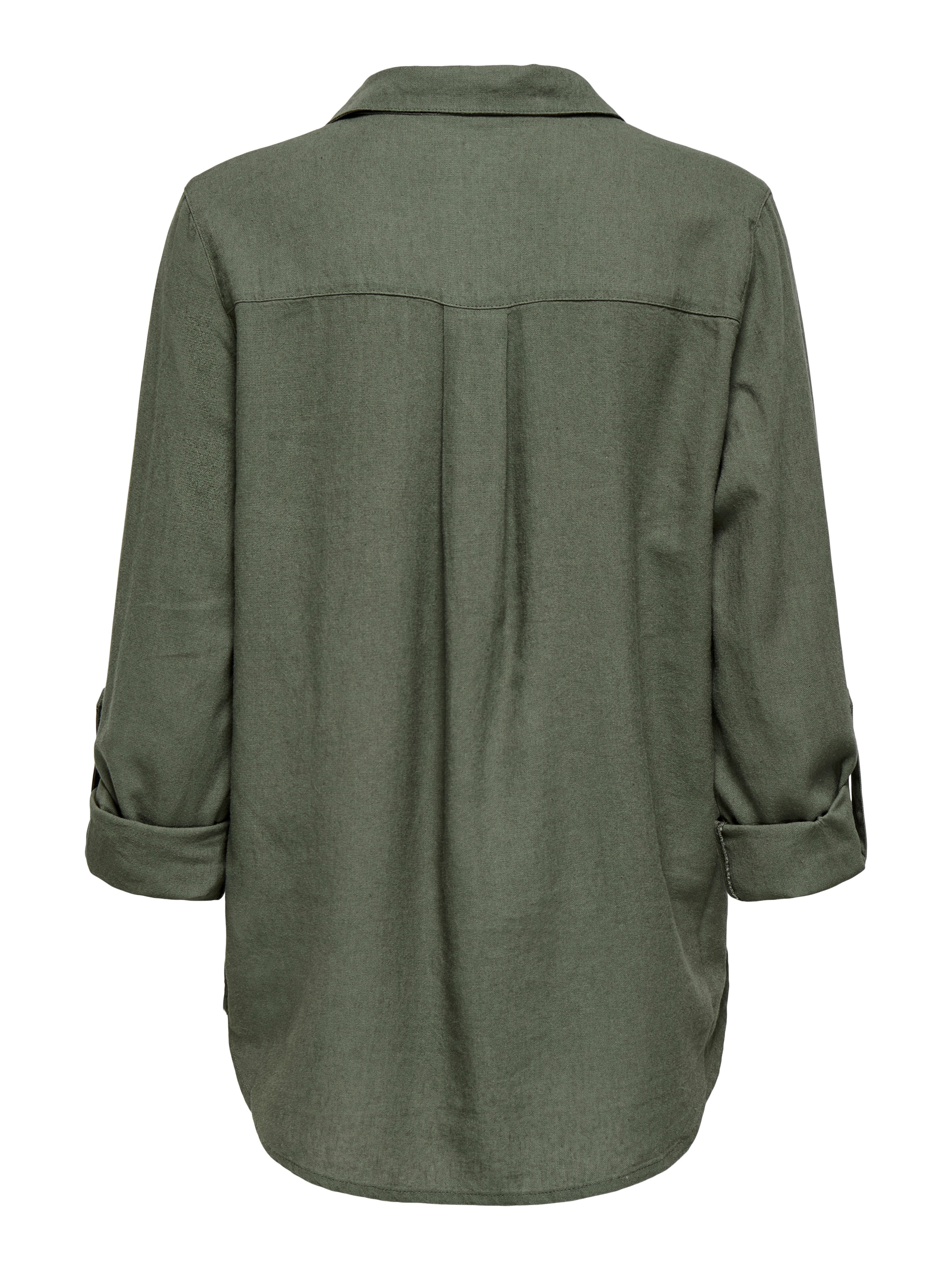 ONLY Hemdbluse "ONLGOA 3/4 STRAP LINEN BL SHIRT CC PNT" mit Leinen, umschla günstig online kaufen