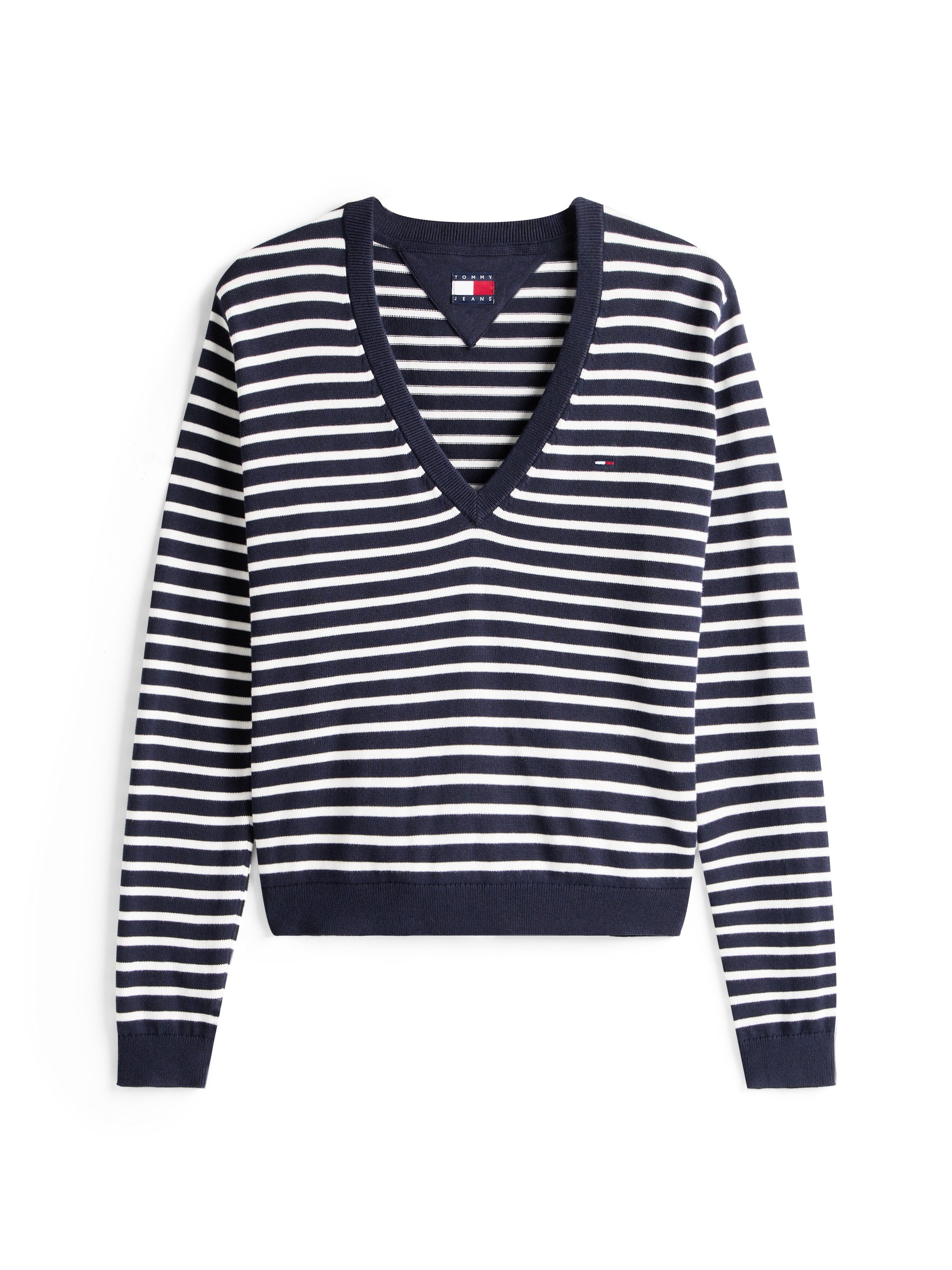 Tommy Jeans V-Ausschnitt-Pullover »TJW ESSENTIAL VNECK SWEATER EXT«, mit Logostickerei