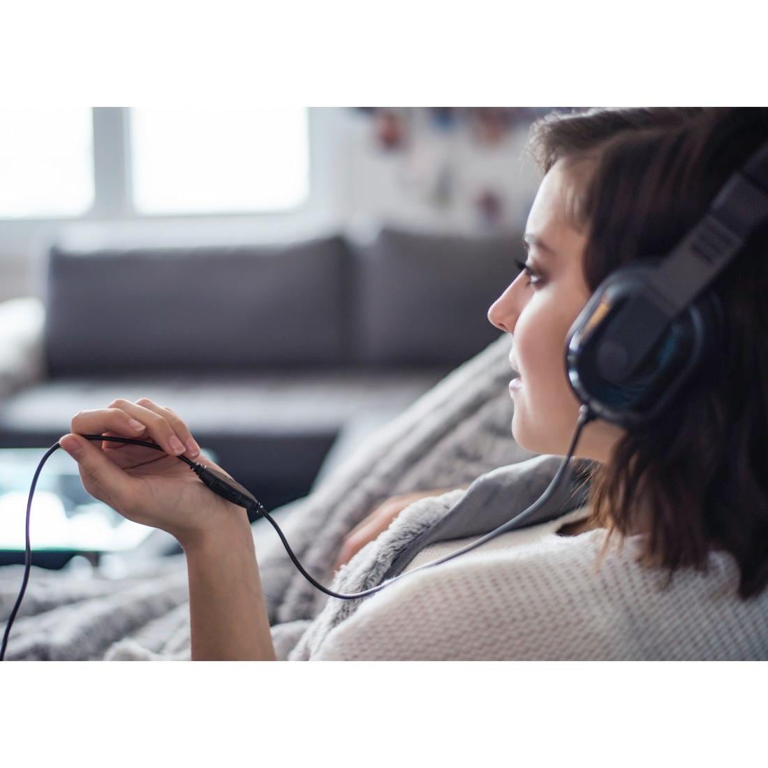 Thomson Over-Ear-Kopfhörer »TV HiFi Kopfhörer Over Ear, Lautstärke regelbar, extra langes Kabel«, Schwarz