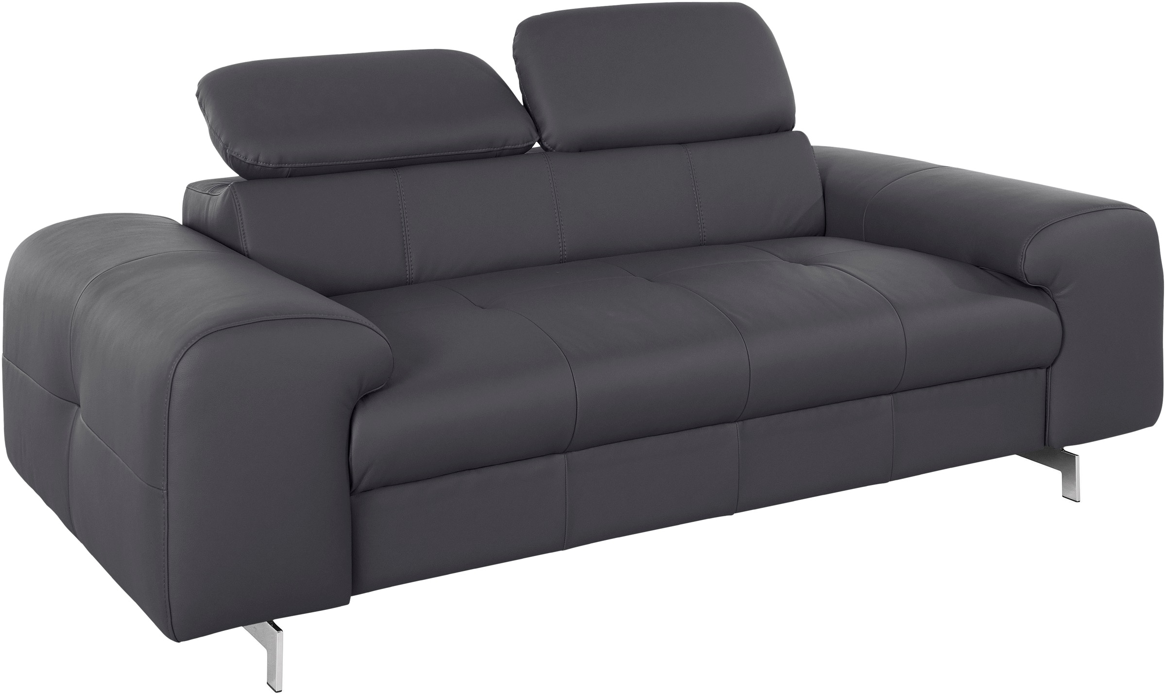 COTTA 2-Sitzer »Chef«, Big-Sofa mit Kopfteilverstellung, edle Metallkufen