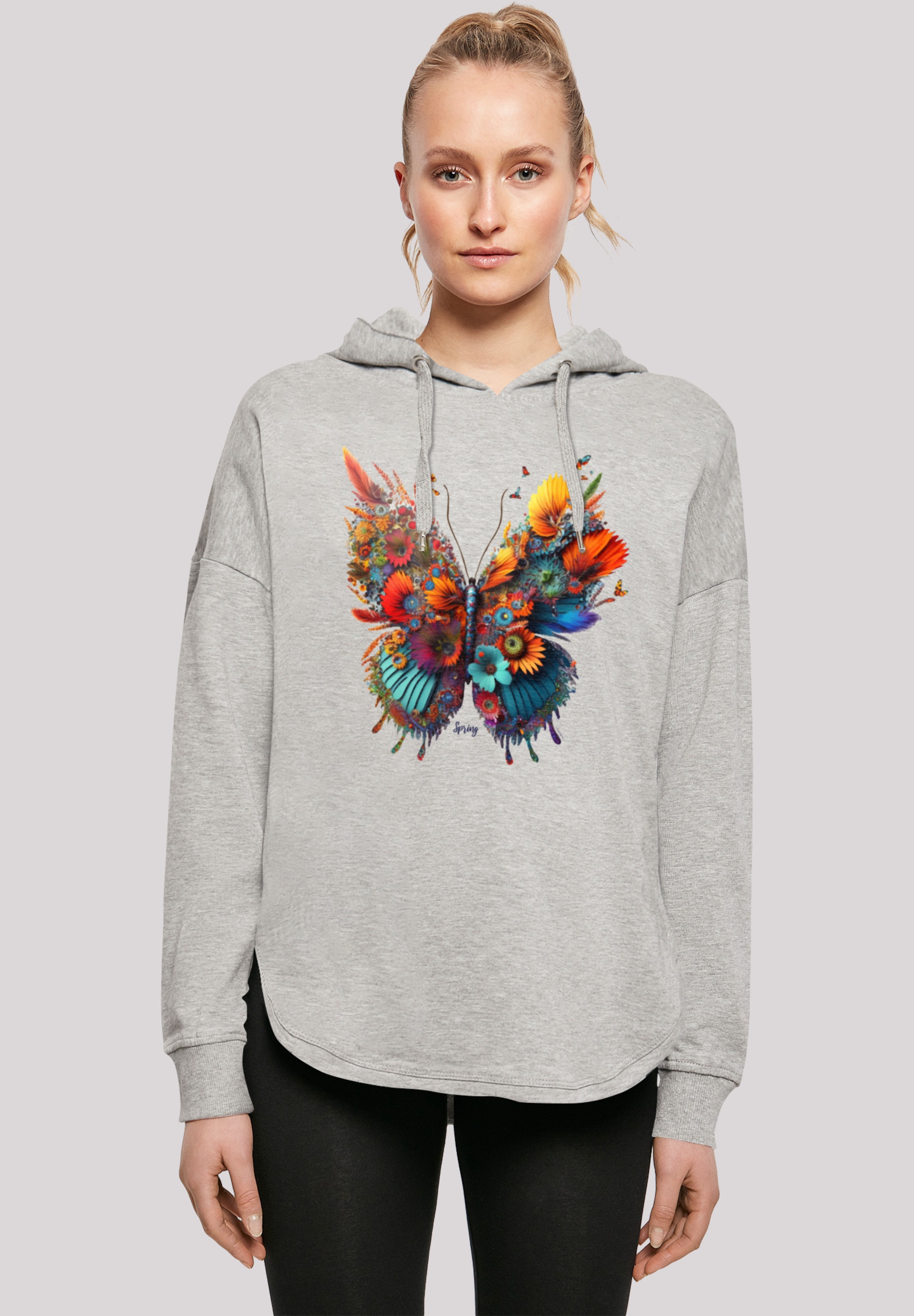 Kapuzenpullover »Schmetterling Blumen Oversize Hoodie«, Print