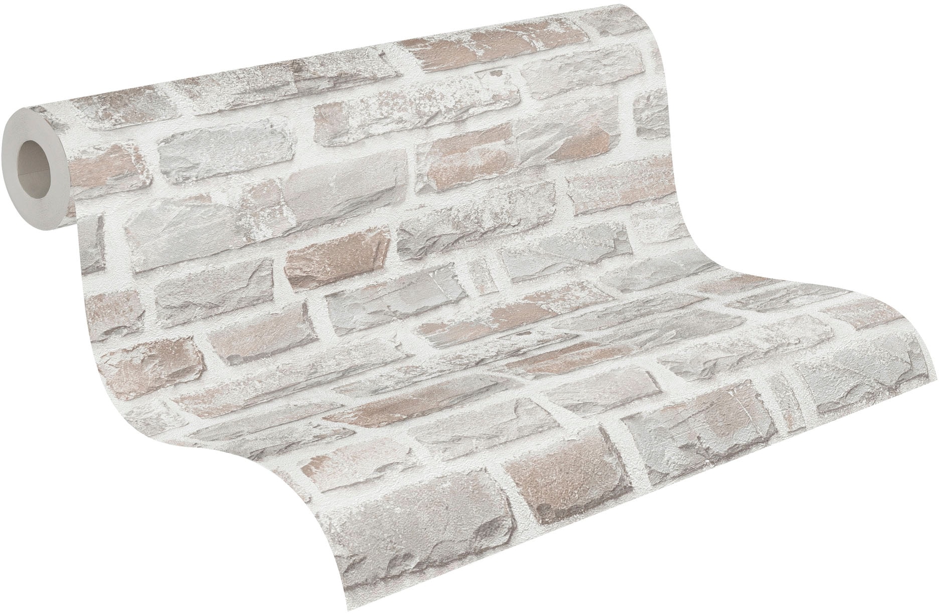 A.S. Création Vliestapete »Natural Living Tapete Stein«, matt-gemustert-neutral, Tapete Steinoptik Vlies Vlies Wand Tapeten Wohnzimmer Schlafzimmer