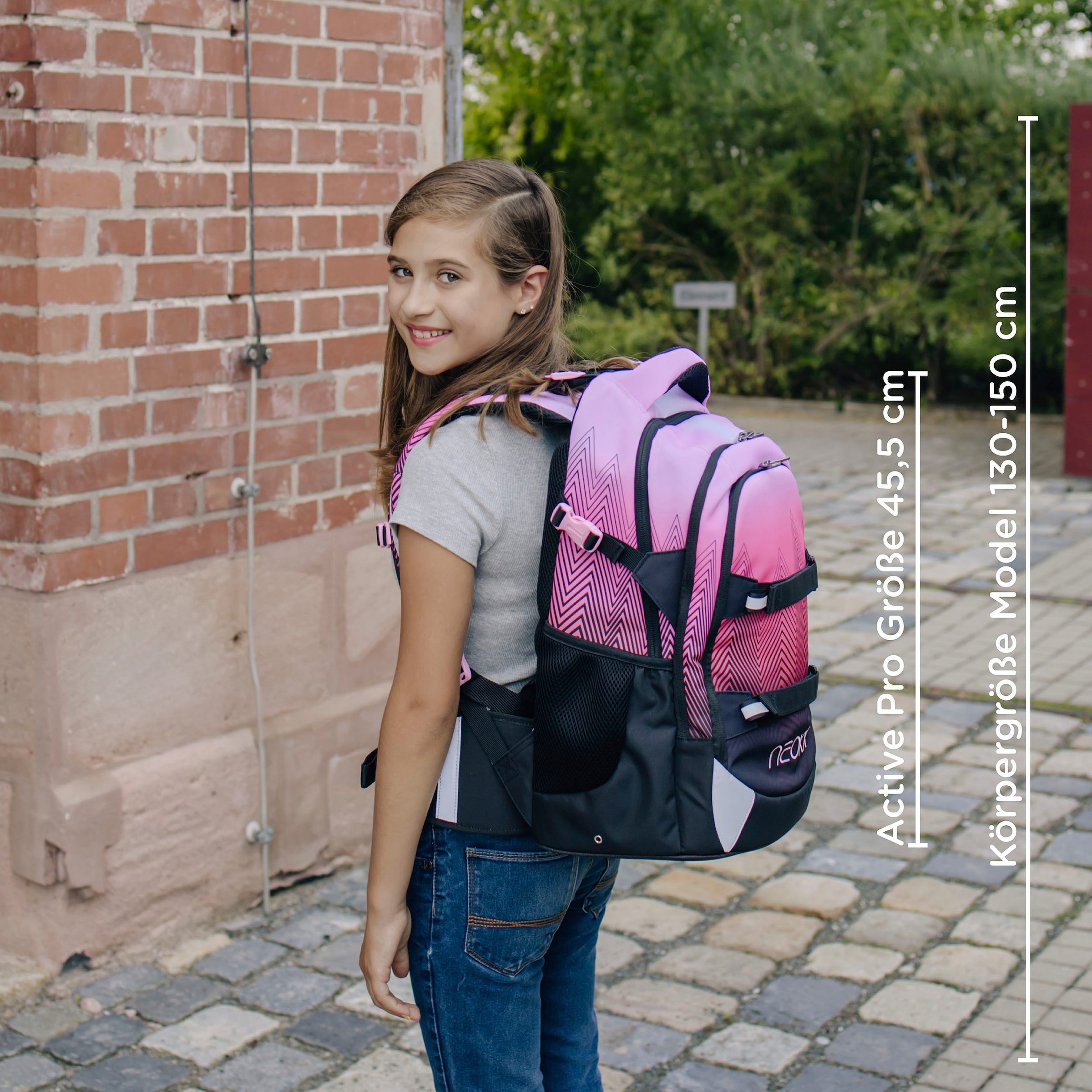 neoxx Schulrucksack »Active Pro, Sweet like Sunset«