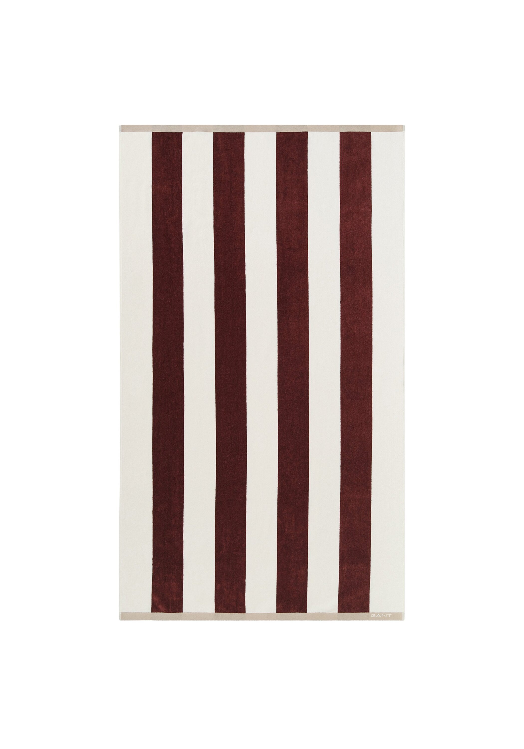 Strandtuch GANT, B:100cm, braun, Obermaterial: 100% Baumwolle CO., Handtücher, "Strandtuch STRIPE BEACH TOWEL 1er Pack"