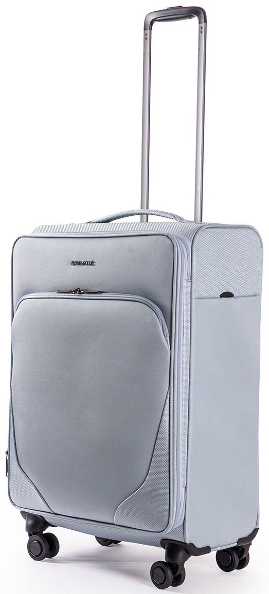 Stratic Weichgepäck-Trolley »Mix M, steel«, 4 Rollen, Reisekoffer Reisegepäck Aufgabegepäck TSA-Zahlenschloss