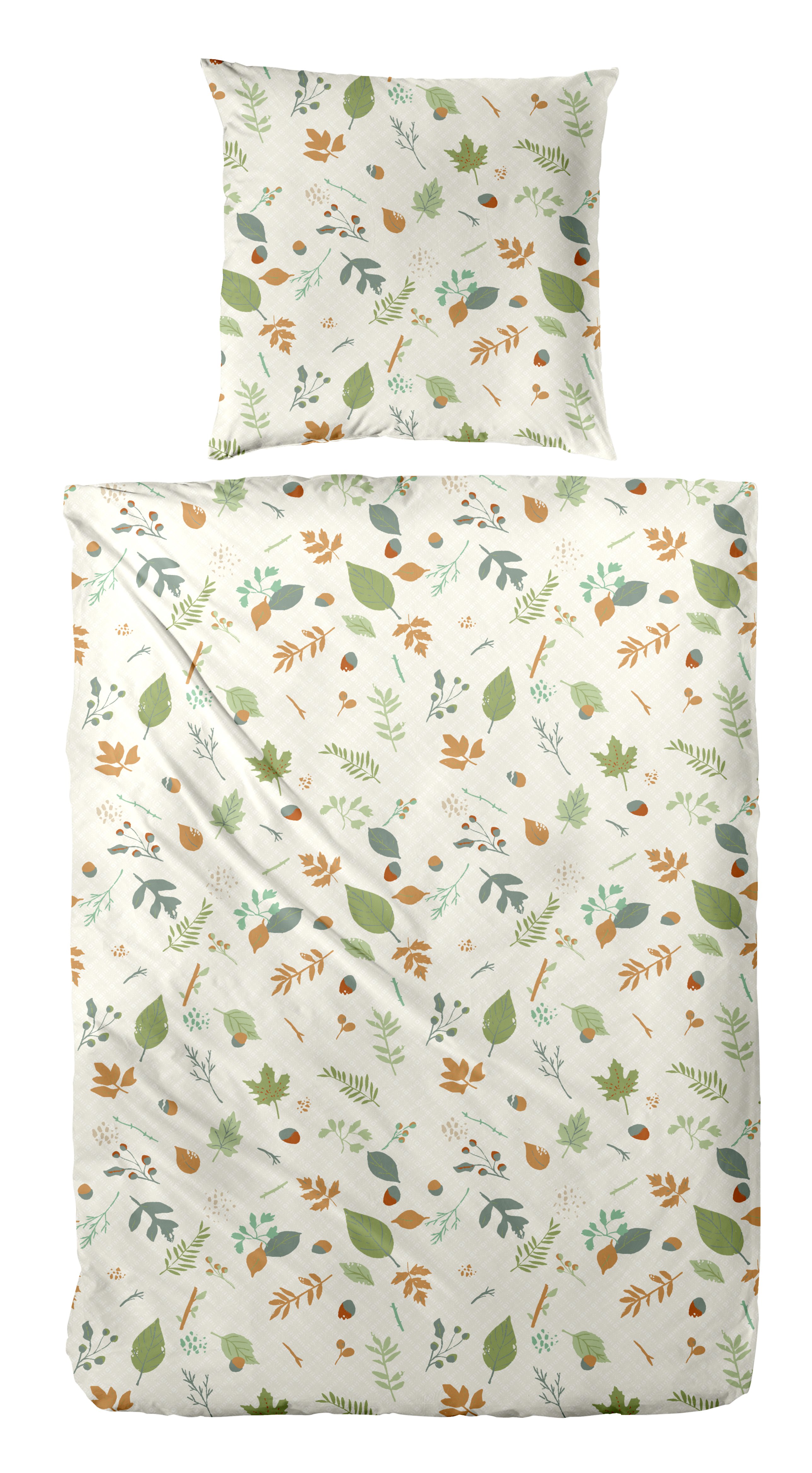 Primera Bettwäsche "Biber-Bettwäsche Branches" 2 Stk. mit floralen Motiven