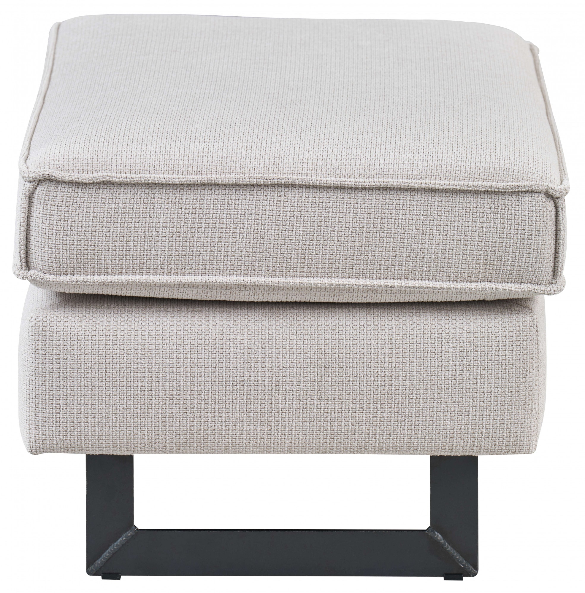Places of Style Hocker »Pinto«, mit Keder, Metallfüßen und auch in Cord Bezug erhältlich