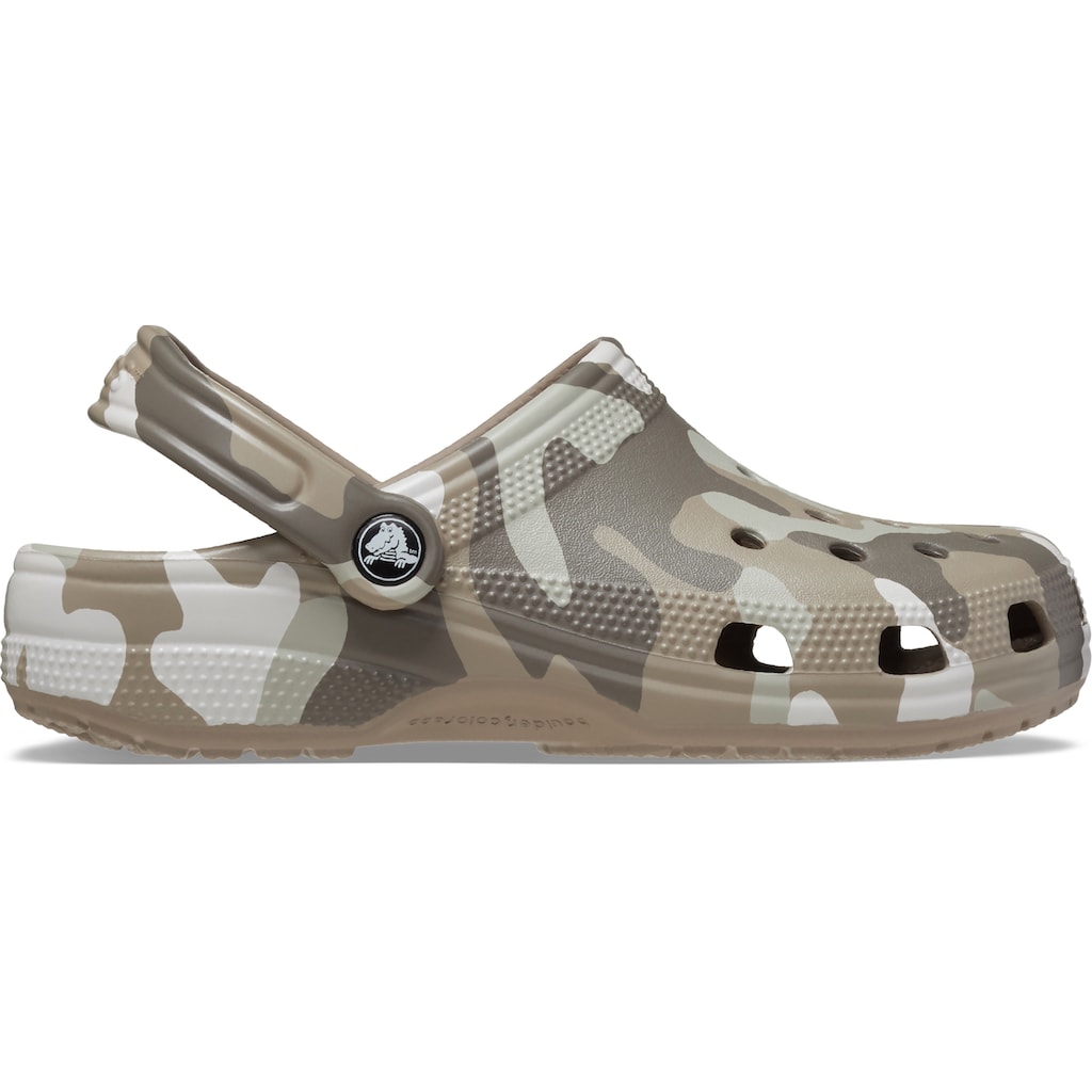 Crocs Clog »Classic Printed Camo Clog«, Sommerschuh, Gartenschuh, Poolslides, mit allover Muster