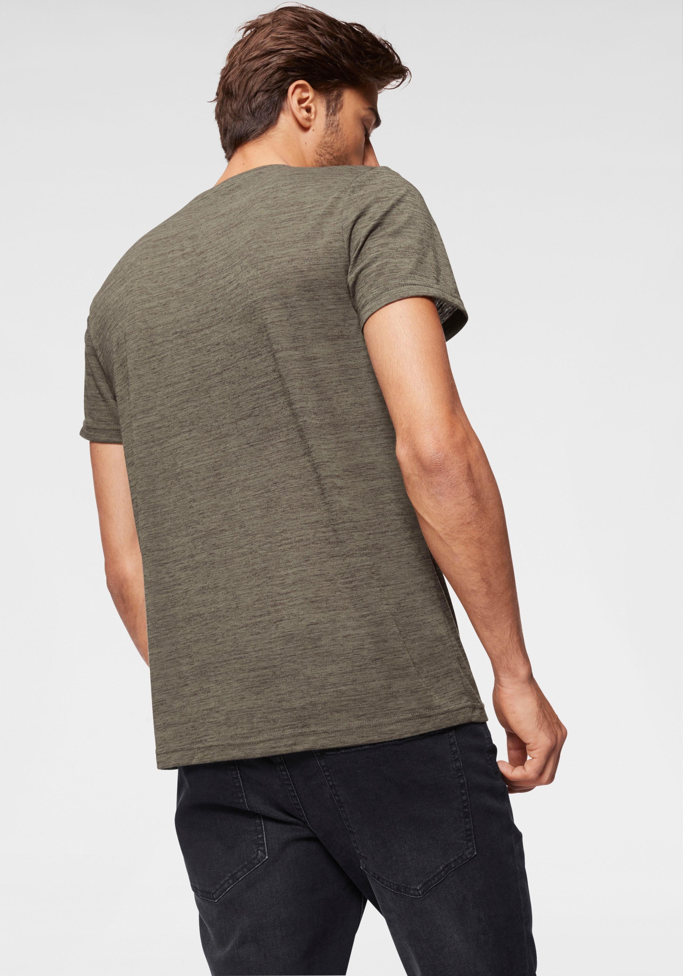 Bruno Banani T-Shirt, Kurzarm, Slim Fit, unifarben, Rundhalsausschnitt
