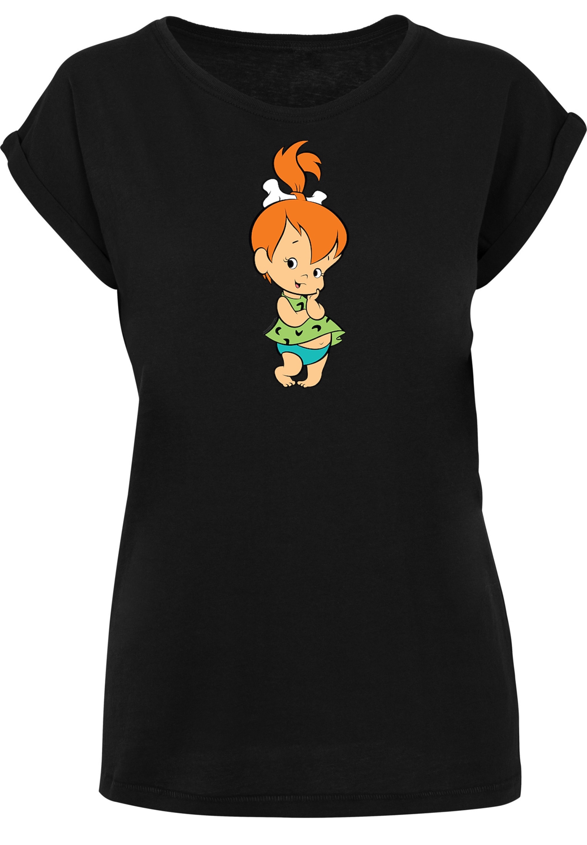 F4NT4STIC T-Shirt »Pebbles Feuerstein«, Damen,Premium Merch,Regular-Fit,Kurze Ärmel,Bedruckt