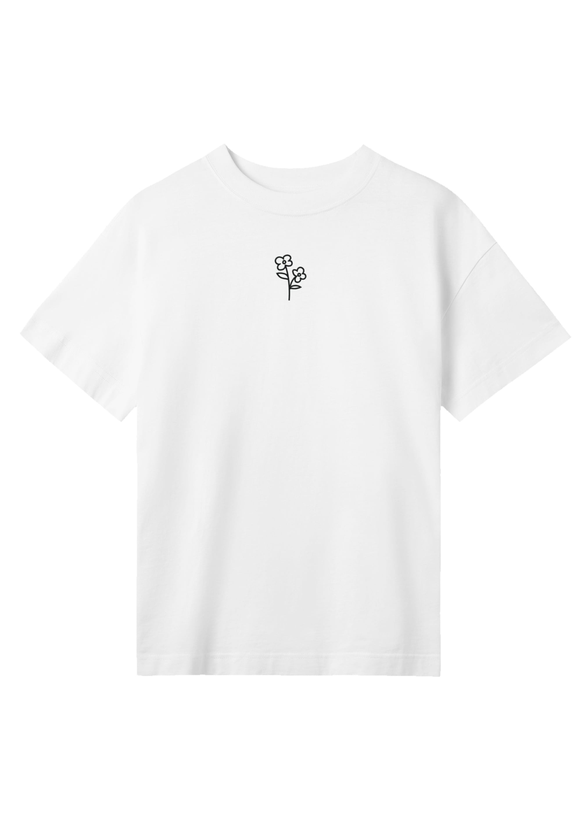 F4NT4STIC T-Shirt »Handdrawn Flower Pink Bestickt«, Premium Qualität