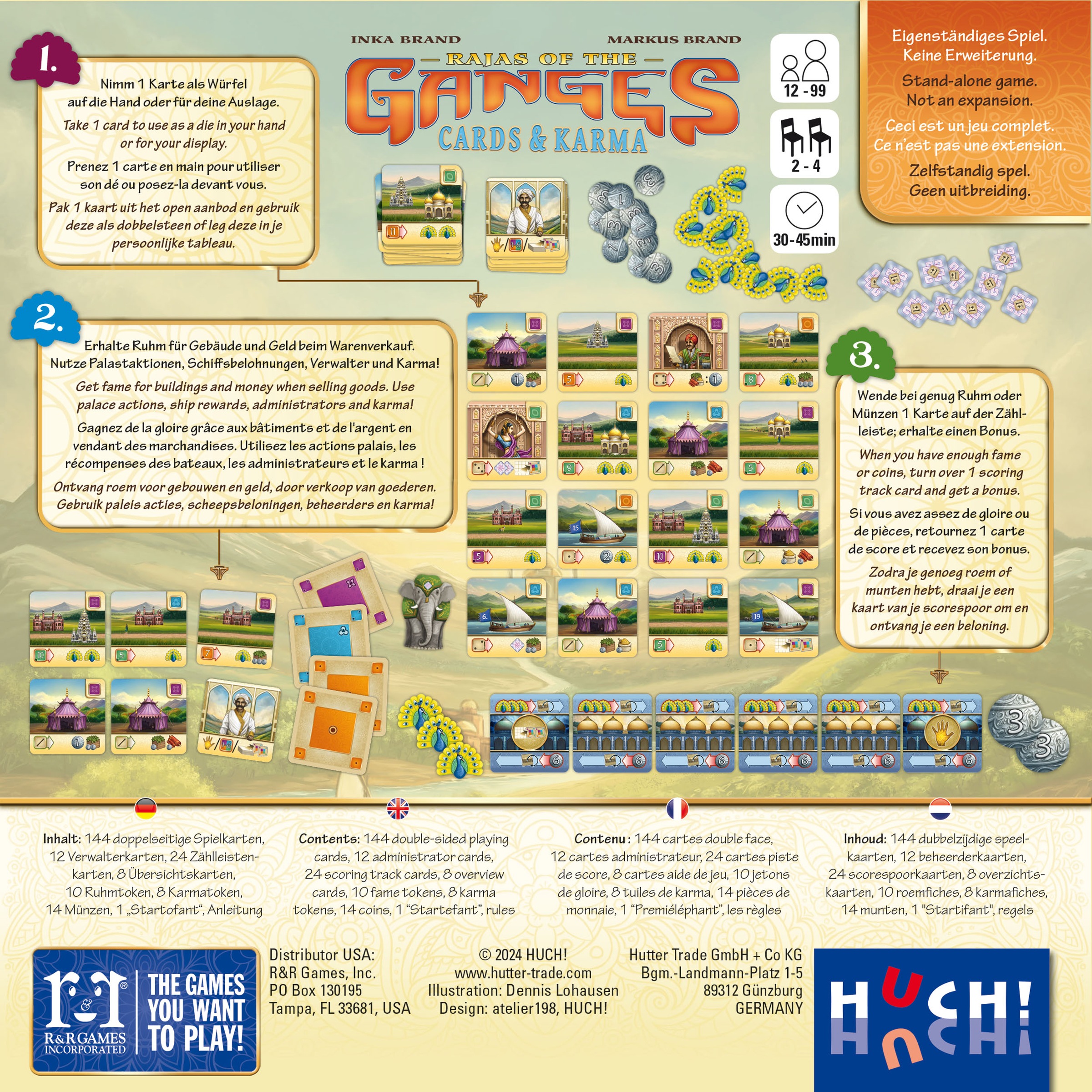 HUCH! Spiel »Rajas of the Ganges - Cards & Karma«