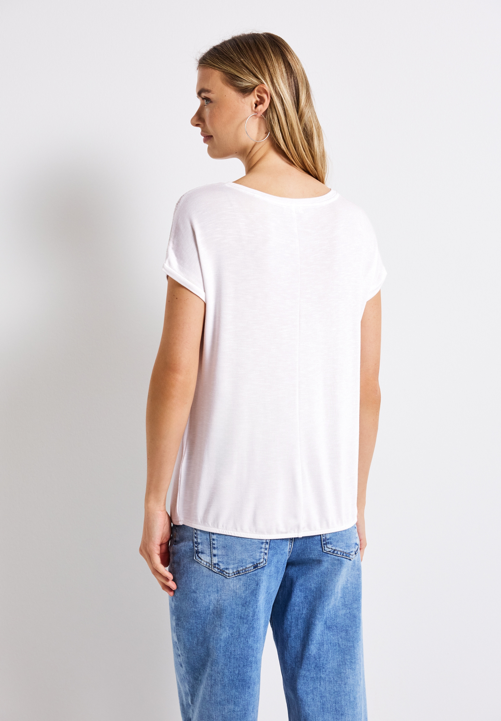 STREET ONE T-Shirt, aus elastischem Materialmix