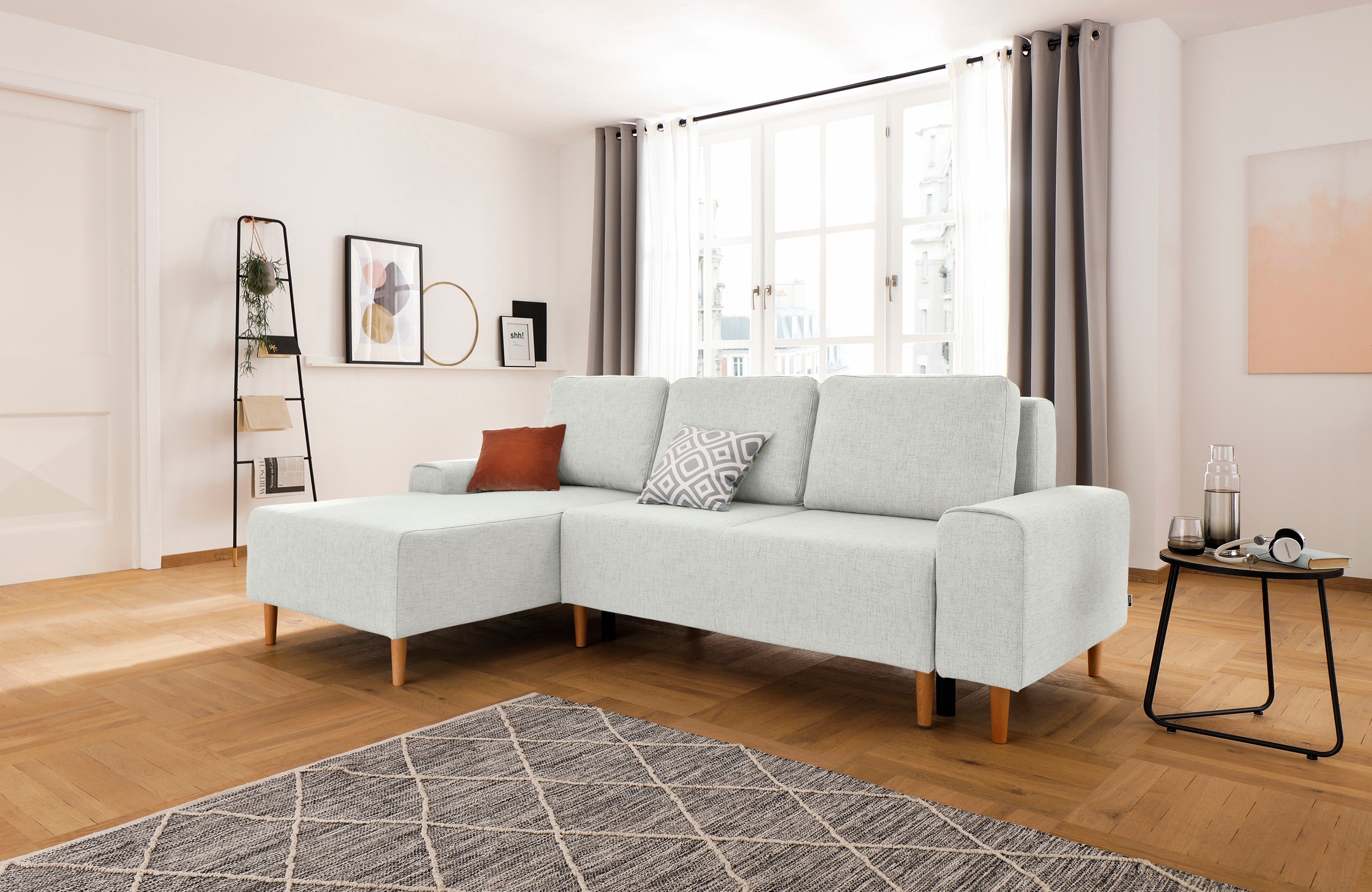 Home affaire Ecksofa "Samu L-Form" wahlweise mit Bettfunktion und Bettkaste günstig online kaufen