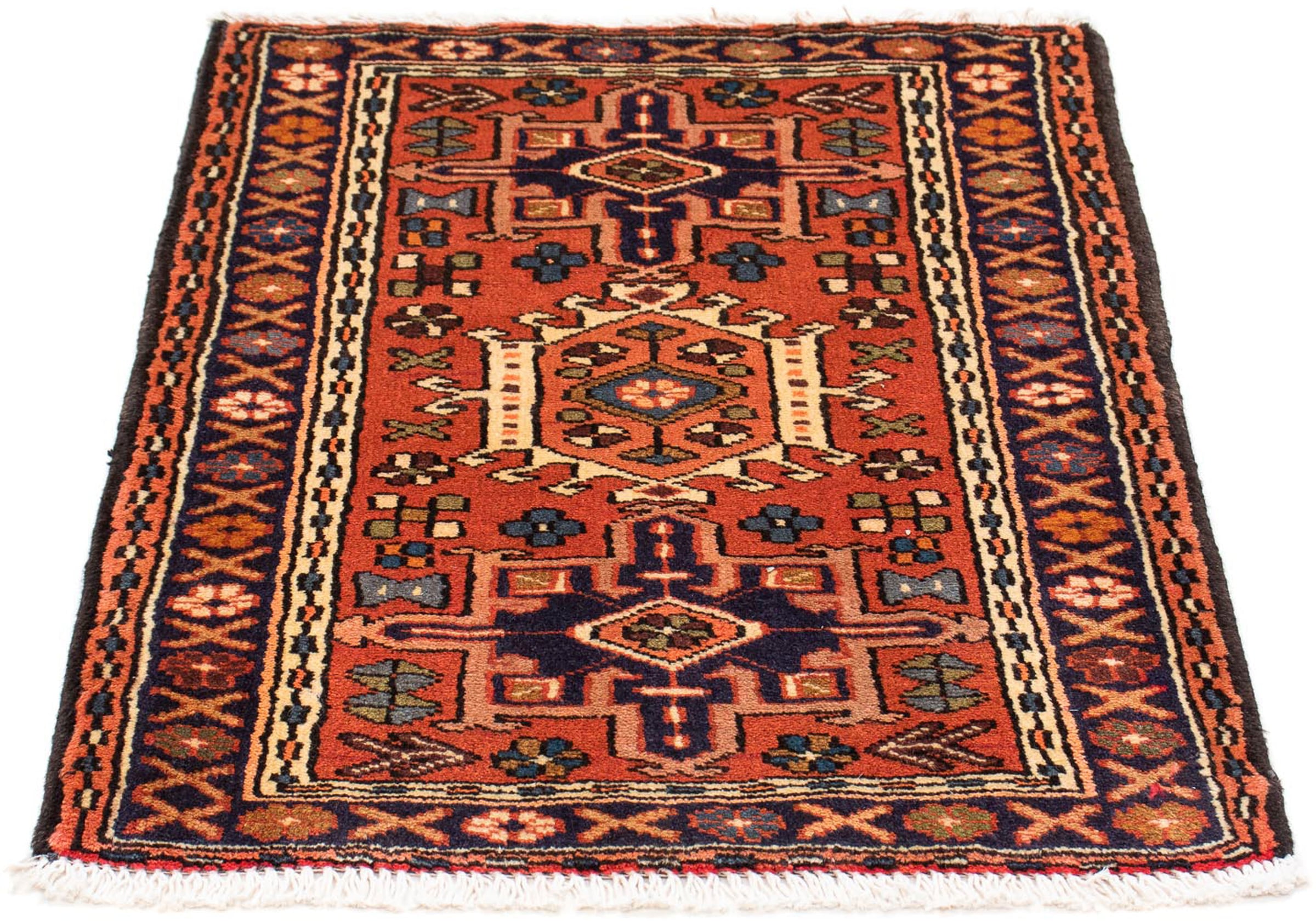 morgenland Orientteppich "Perser - Nomadic - 95 x 70 cm - hellrot", rechteckig, 10 mm Höhe, Wohnzimmer, Handgeknüpft, Ei