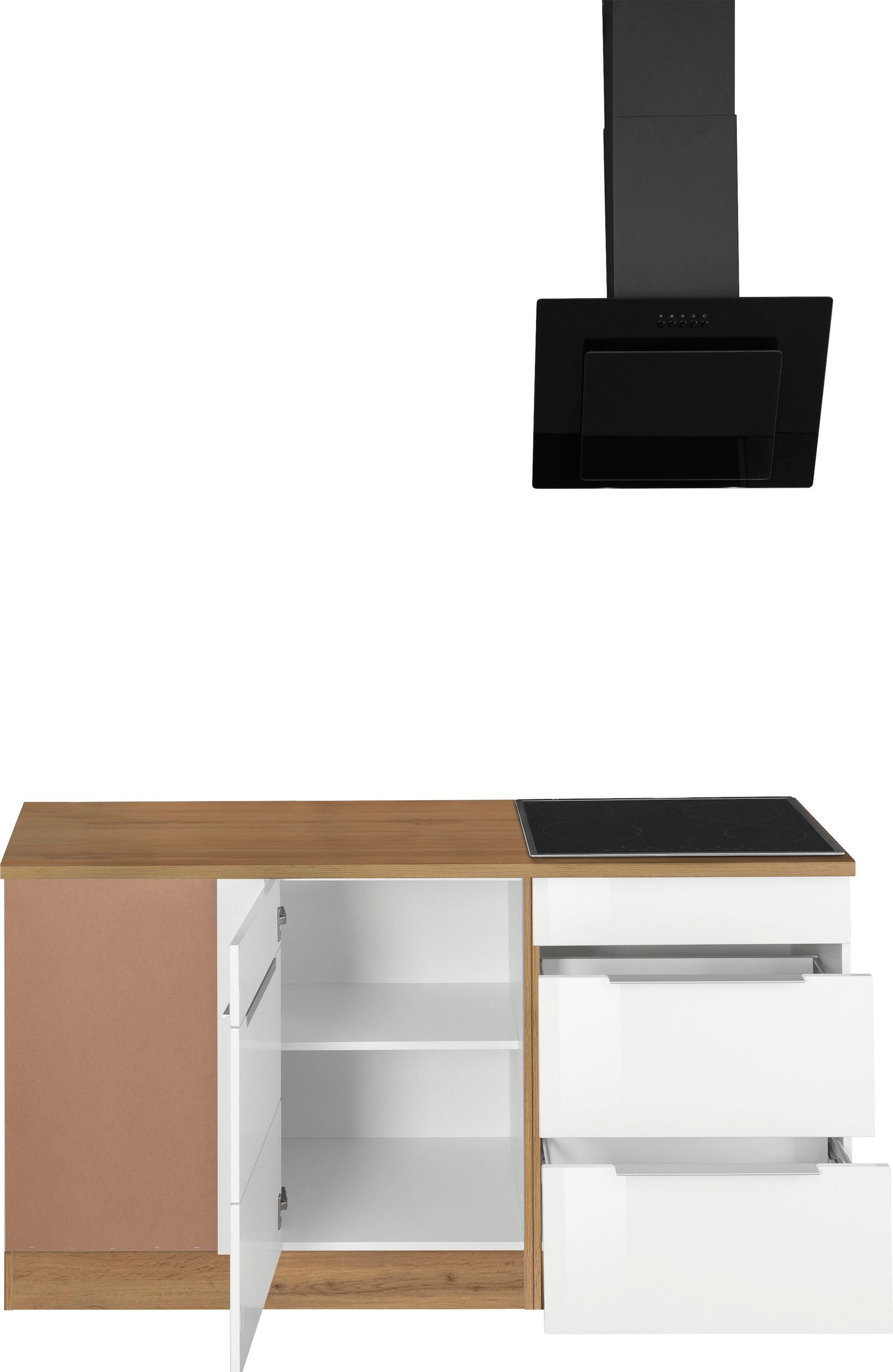 KOCHSTATION Winkelküche »KS-Brindisi«, Stellbreite 230/170 cm, wahlweise mit E-Geräten, mit MDF-Fronten